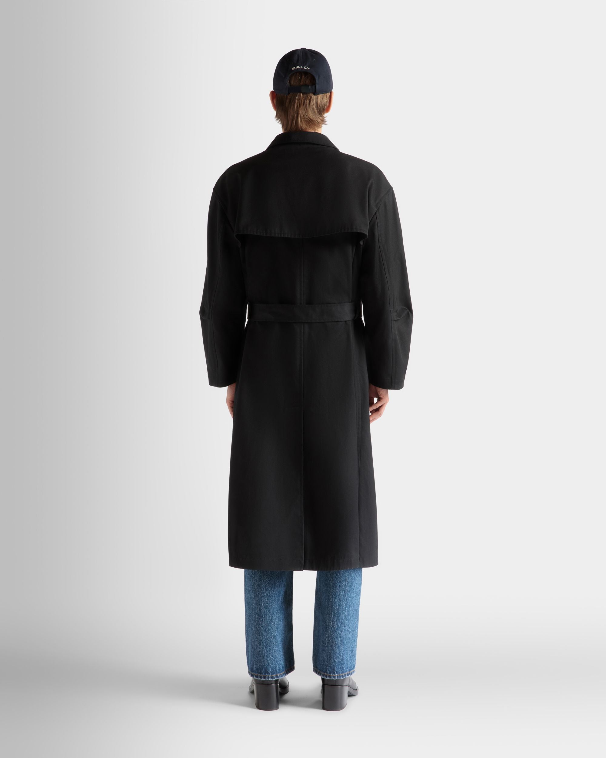 Trenchcoat Aus Baumwollgemisch In Navy Blue - Herren - Bally - 06