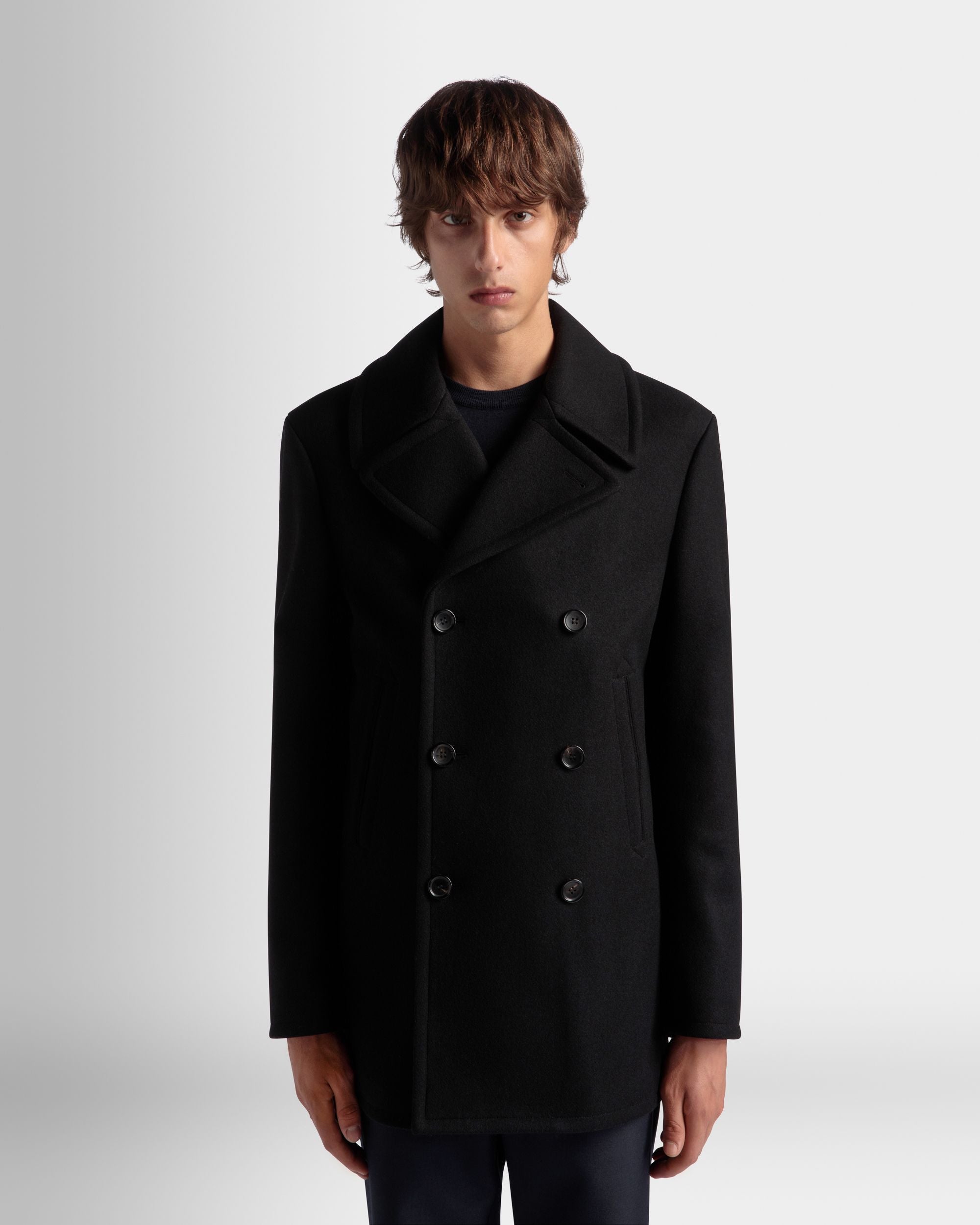 Kabanjacke Aus Einer Wollmischung In Schwarz Aus Der Adrien Brody Travel-Kollektion - Herren - Bally - 03