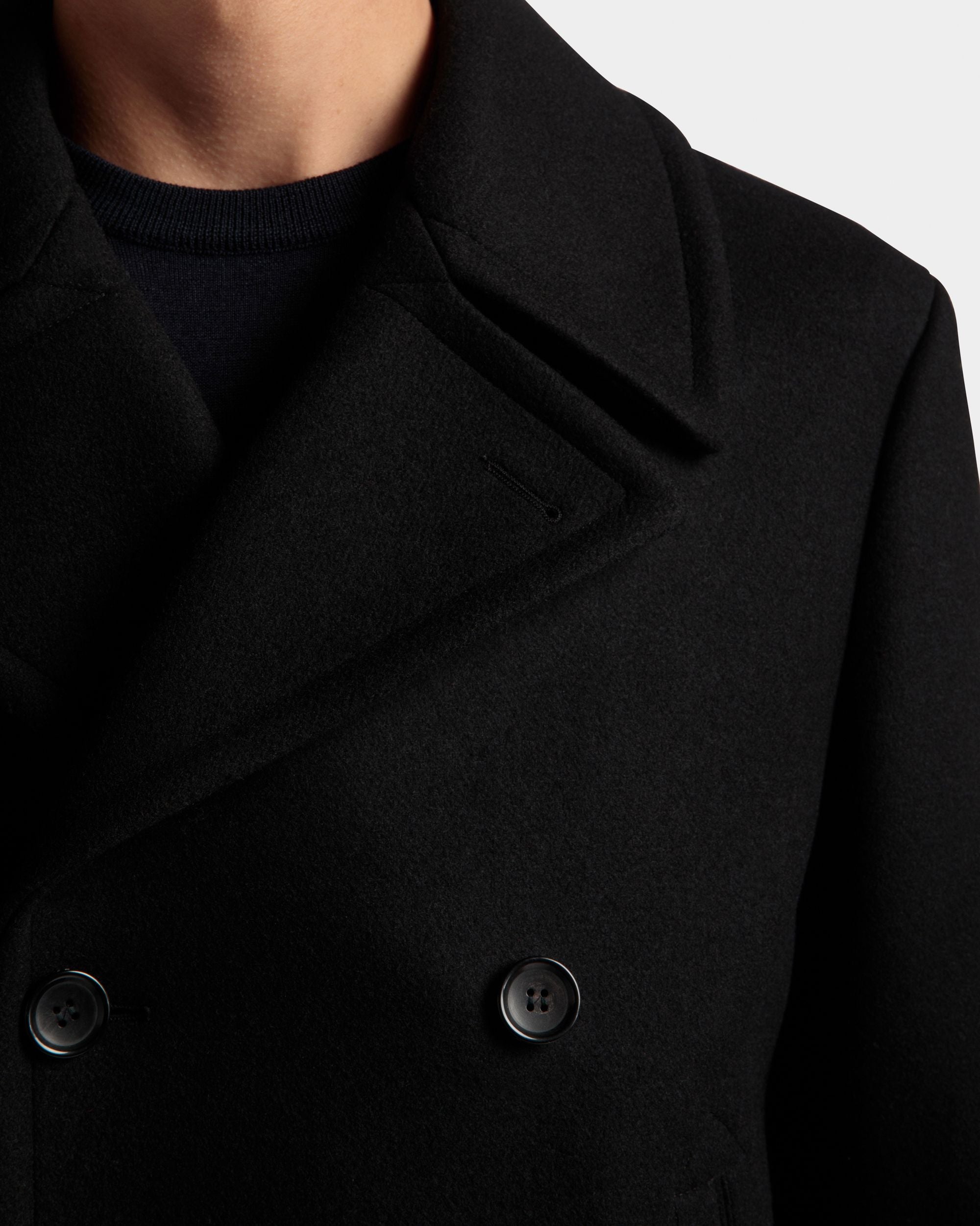 Kabanjacke Aus Einer Wollmischung In Schwarz Aus Der Adrien Brody Travel-Kollektion - Herren - Bally - 04