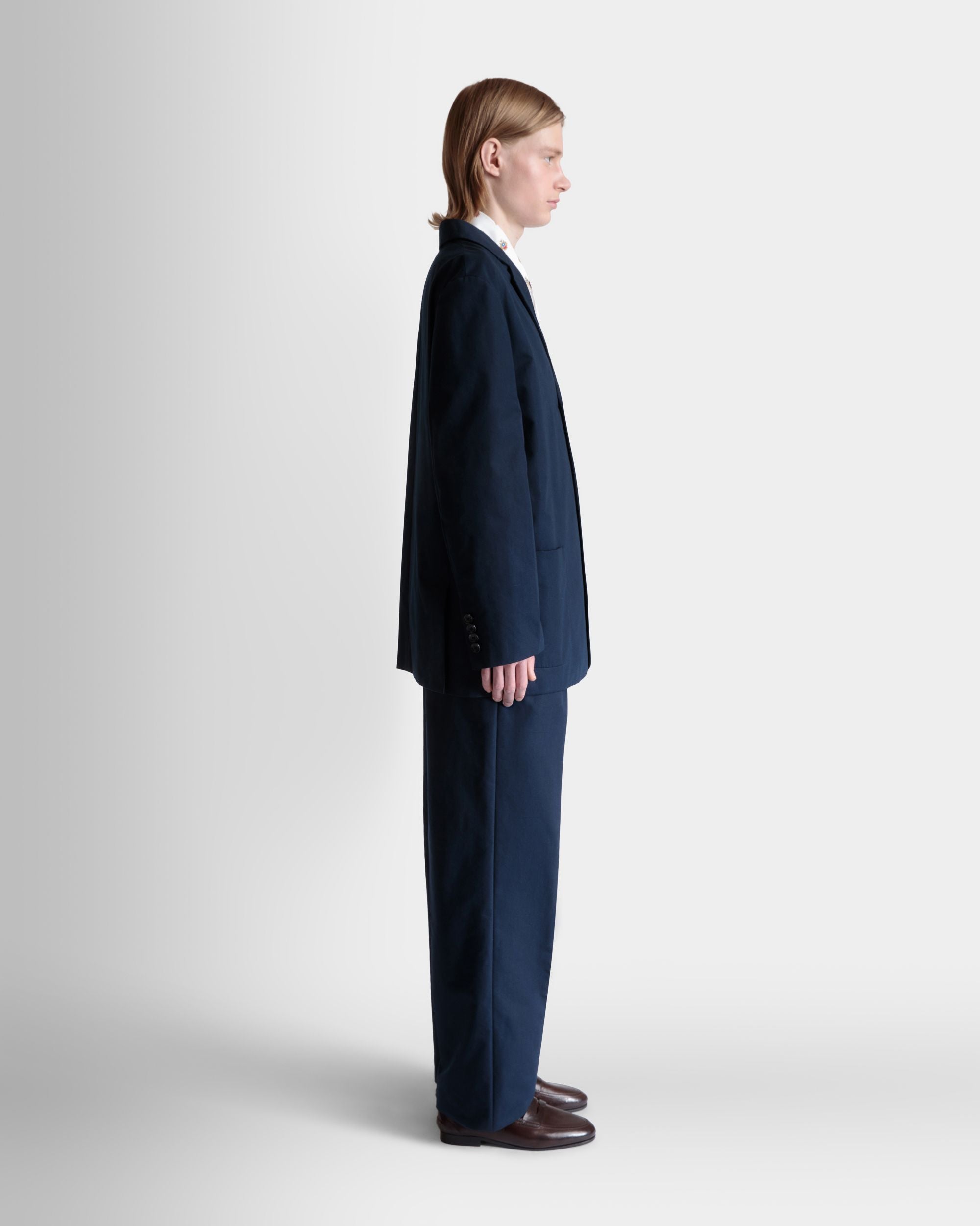 Blazer Aus Einer Baumwollmischung In Navy Blue - Herren - Bally - 05