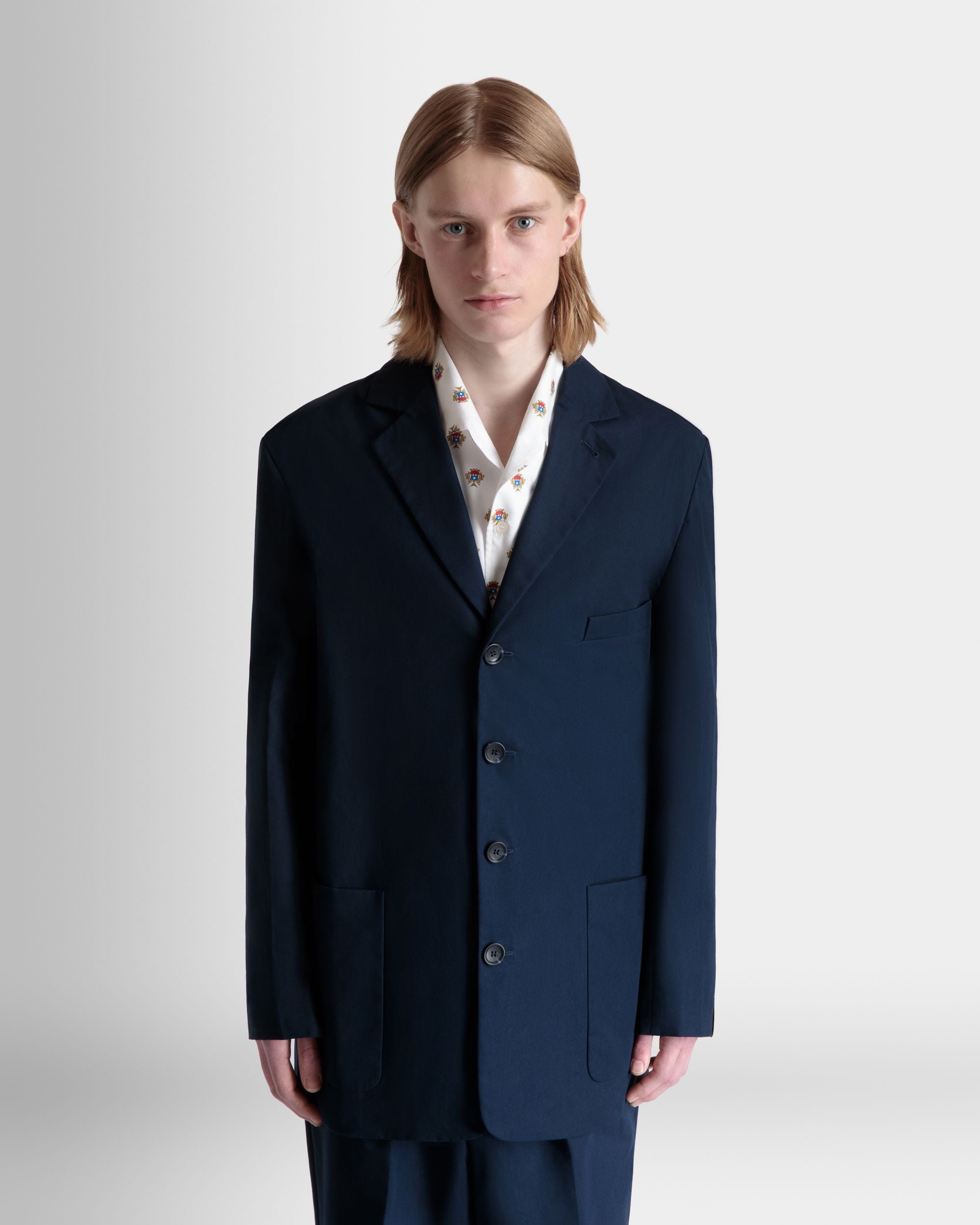 Blazer Aus Einer Baumwollmischung In Navy Blue - Herren - Bally - 08