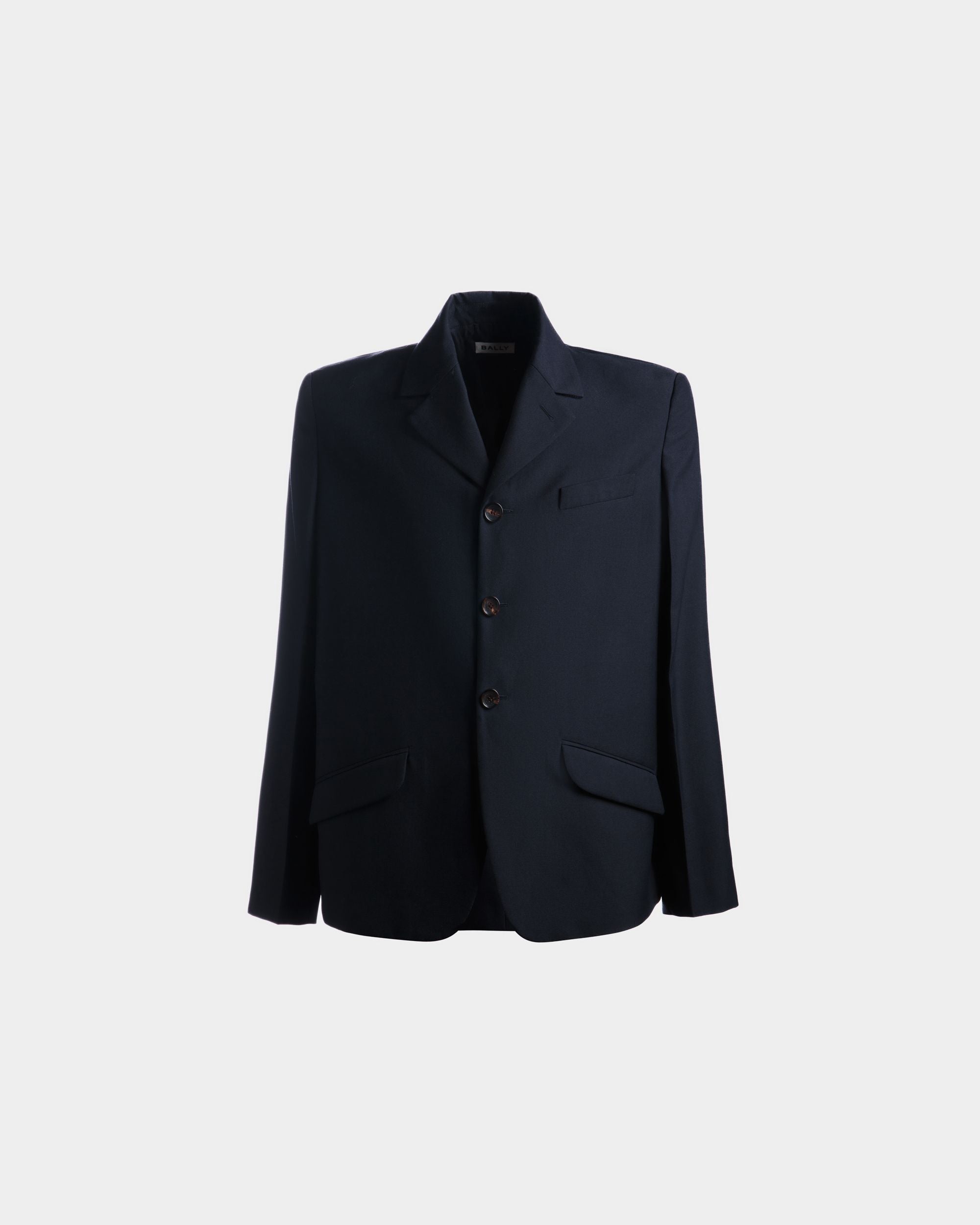 Jacke Aus Einer Wollmischung In Navy Blue - Herren - Bally - 01