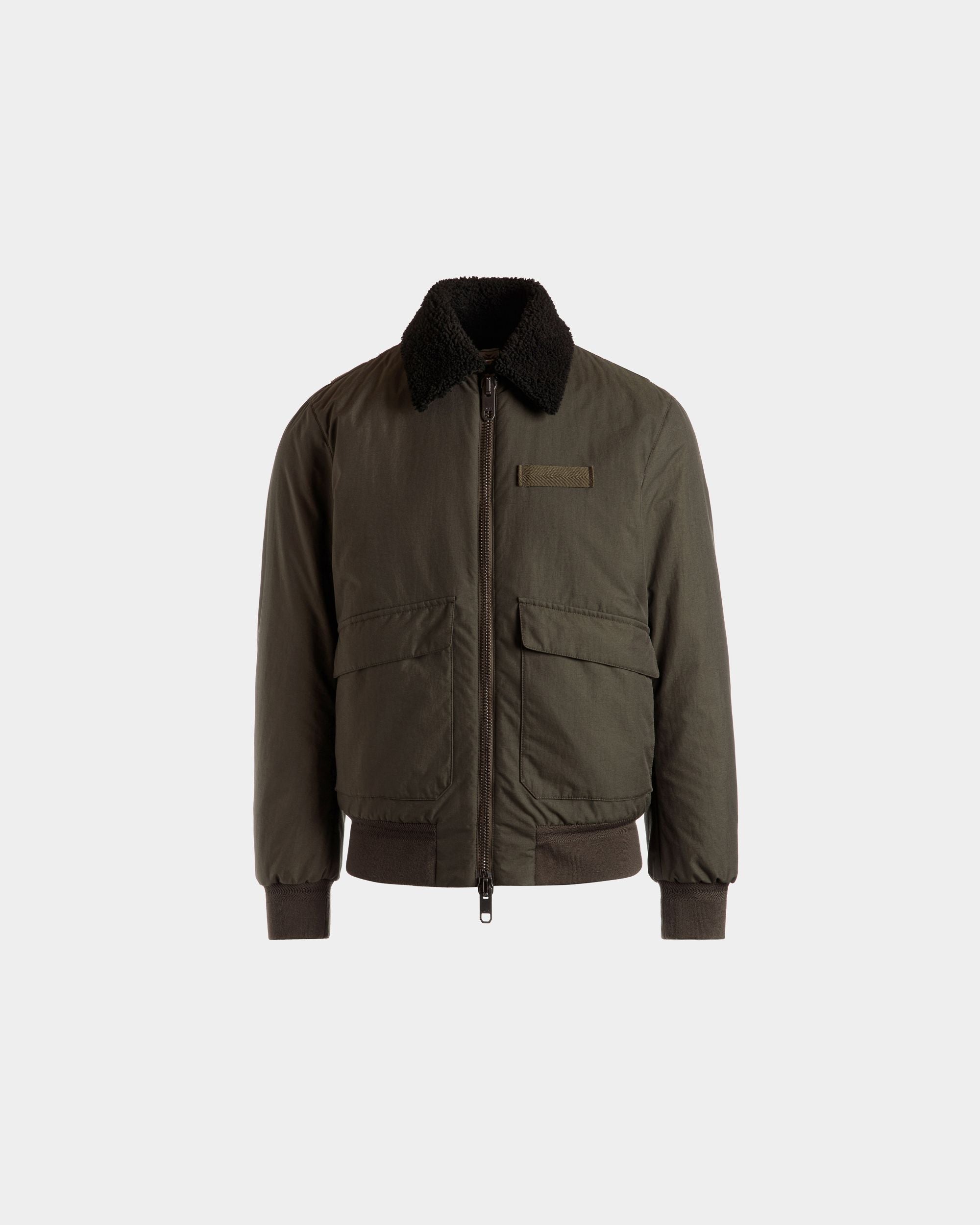 Bomberjacke Aus Nylon In Olive Green Aus Der Adrien Brody Travel-Kollektion - Herren - Bally - 01