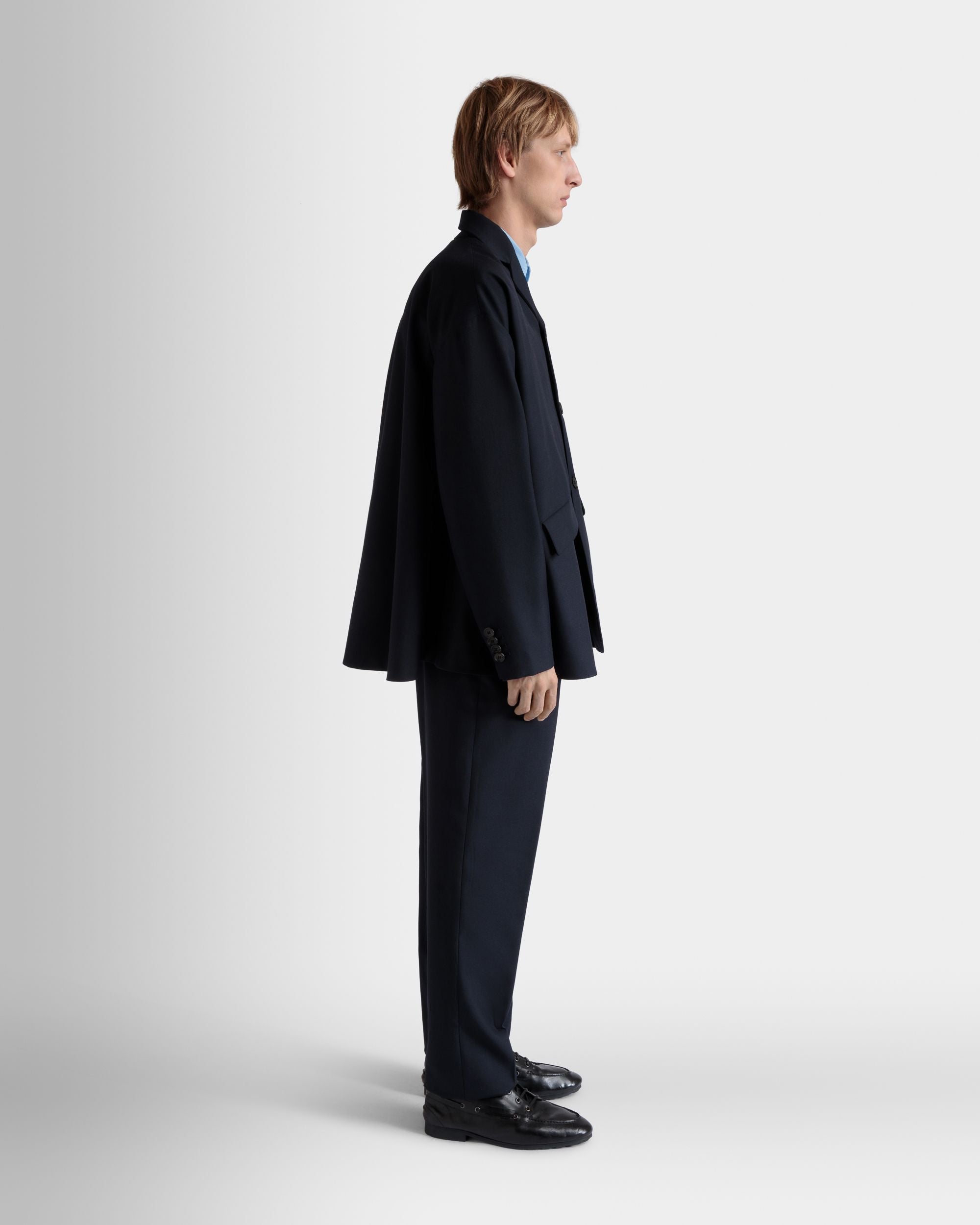Blazer Aus Einer Wollmischung In Navy Blue - Herren - Bally - 05