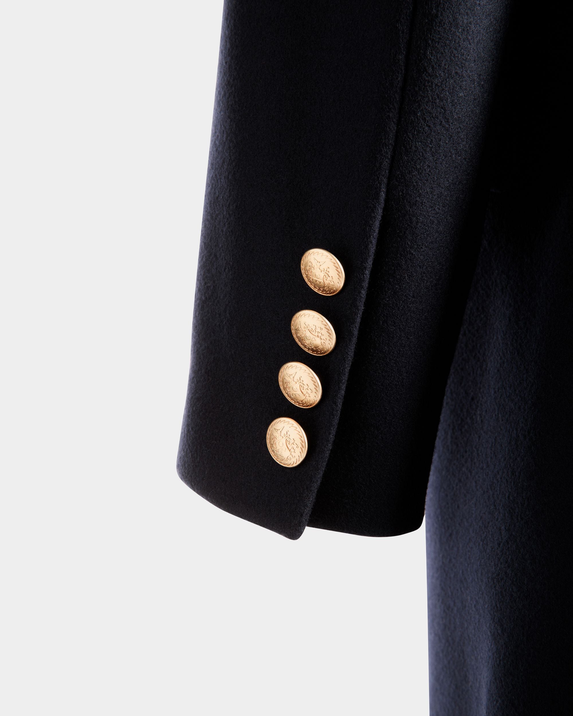 Einreihiger Mantel Aus Einer Wollmischung In Navy Blue Aus Der Adrien Brody Travel-Kollektion - Herren - Bally - 06