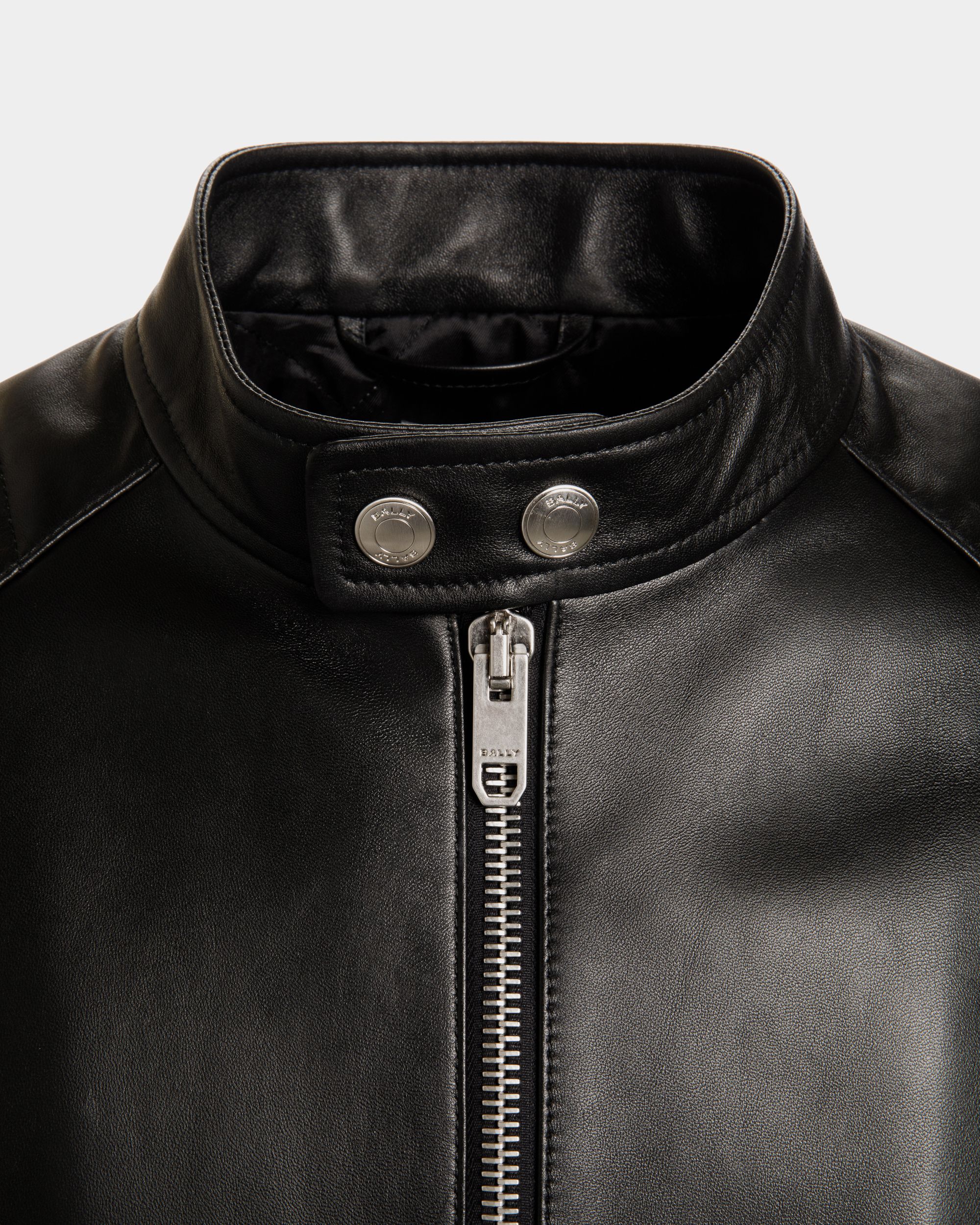 Bikerjacke Aus Leder In Schwarz - Herren - Bally - 04