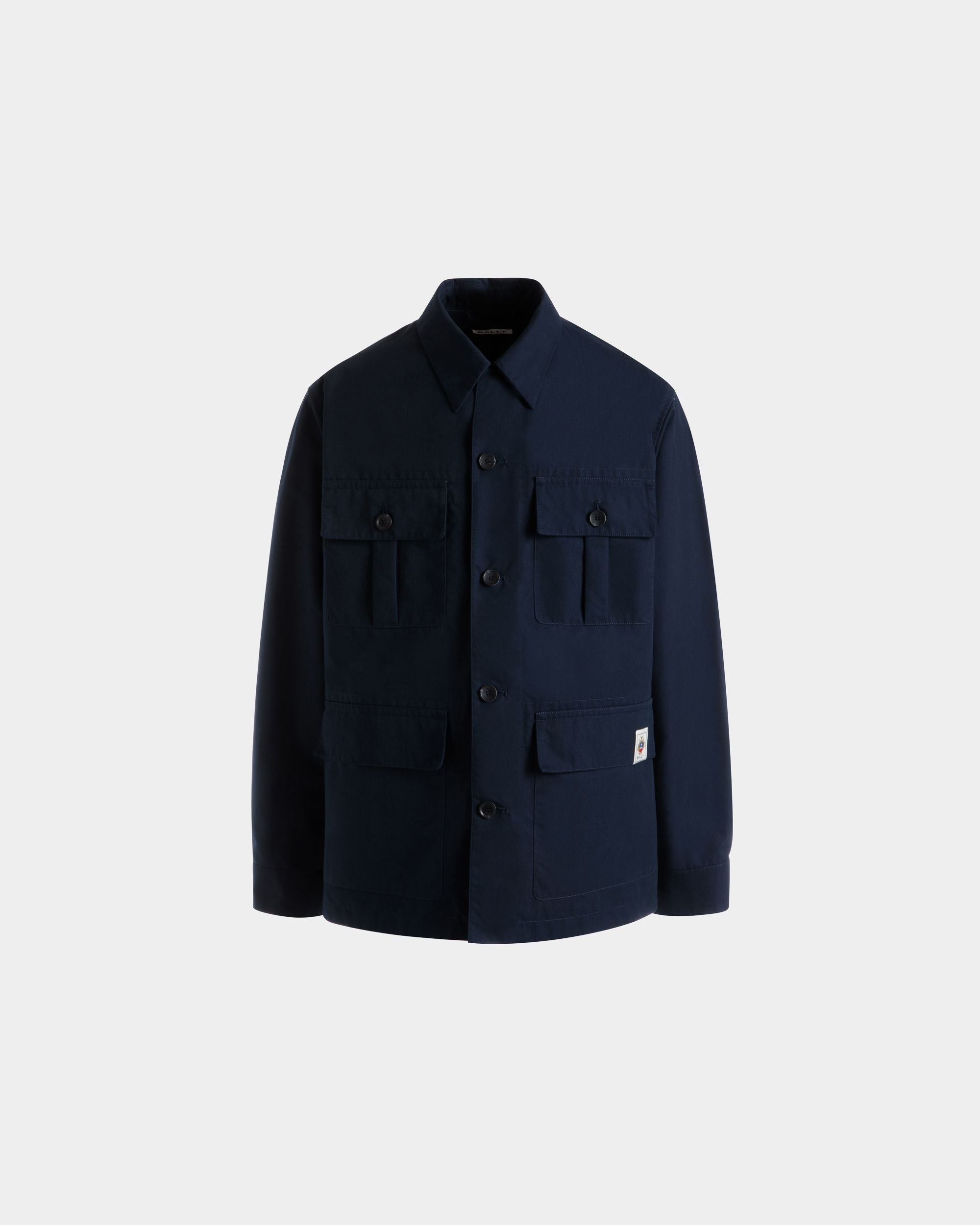 Feldjacke Aus Einer Baumwollmischung In Navy Blue - Herren - Bally - 01