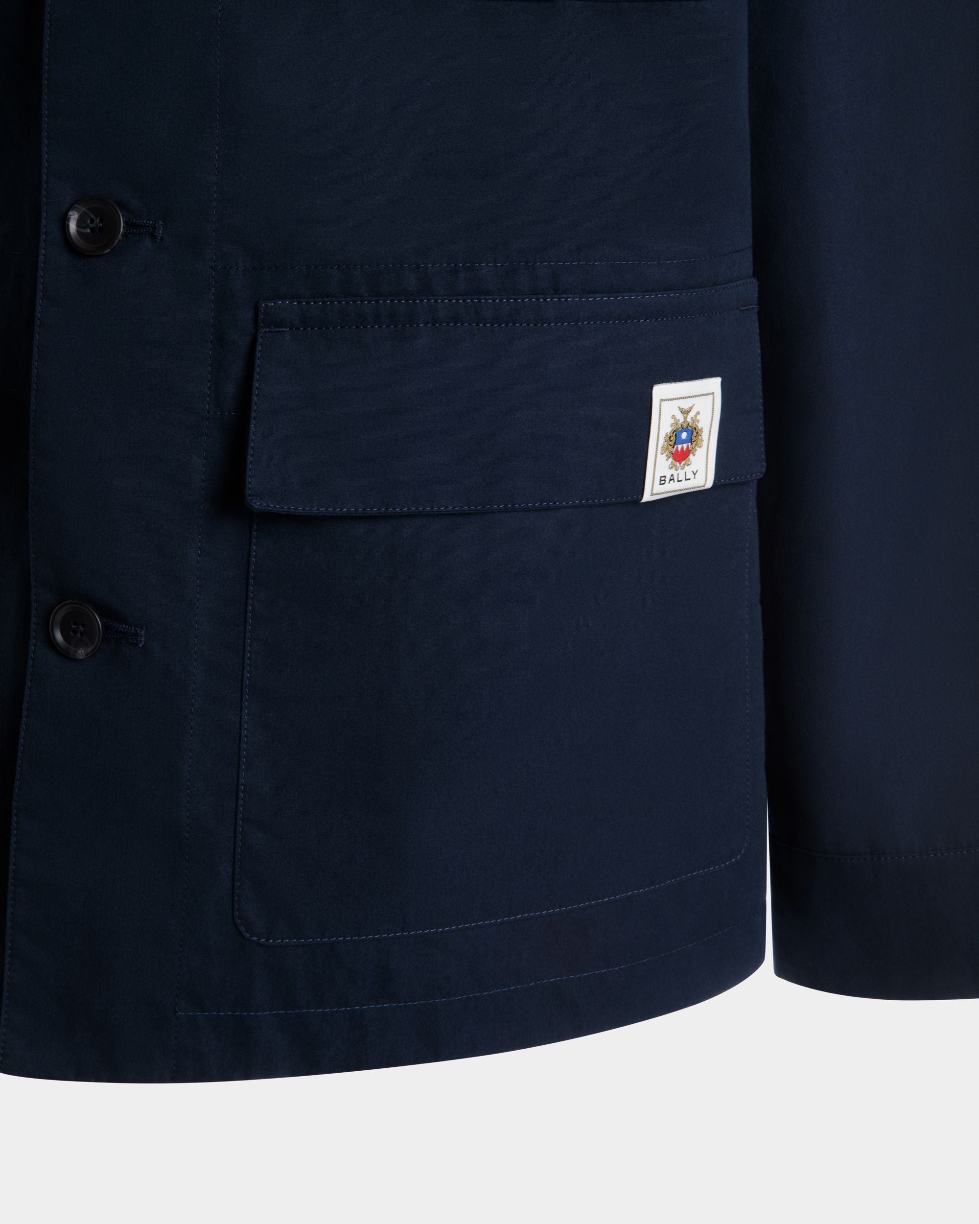 Feldjacke Aus Einer Baumwollmischung In Navy Blue - Herren - Bally - 02