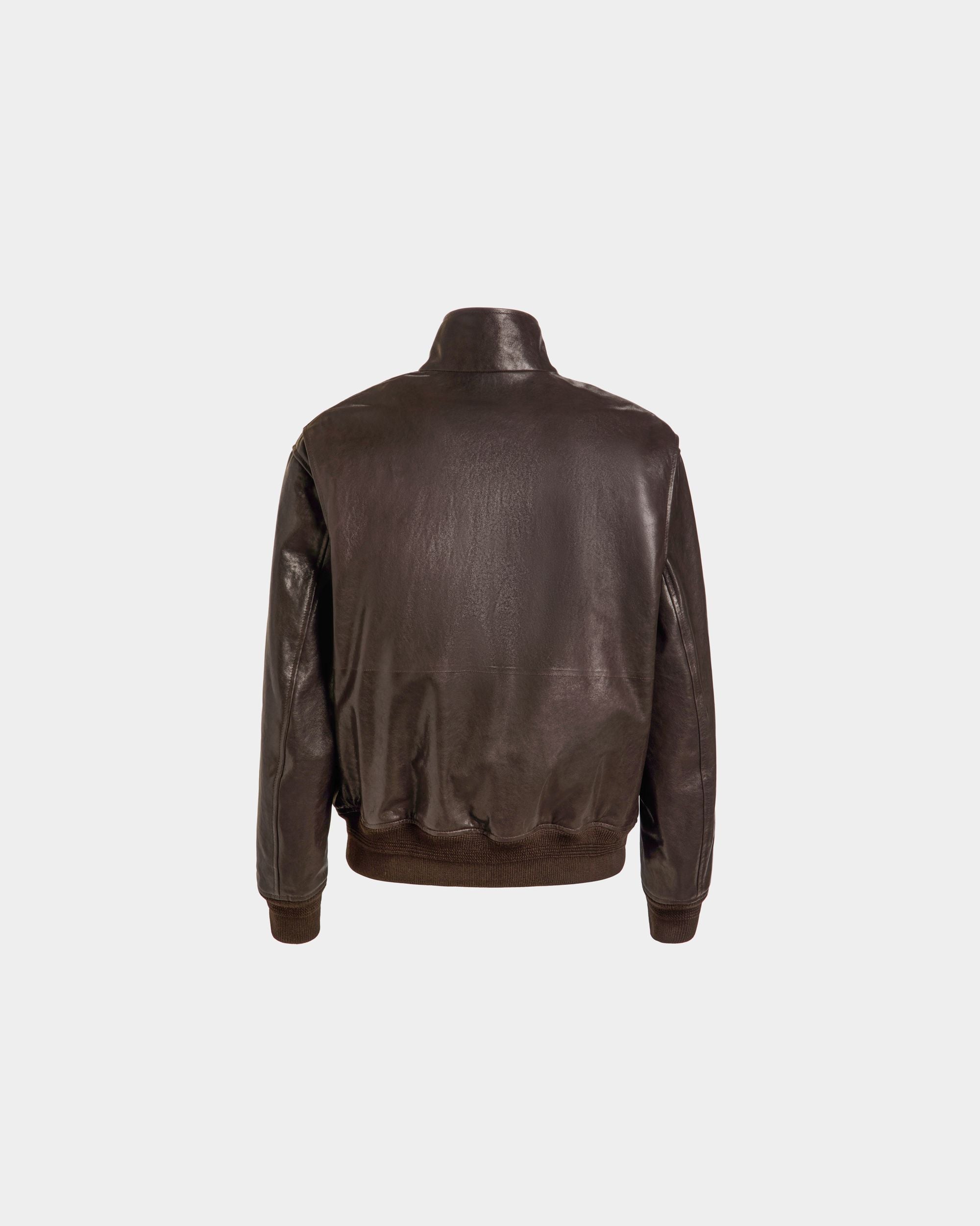 Bomberjacke Aus Leder In Ebenholzschwarz - Herren - Bally - 04
