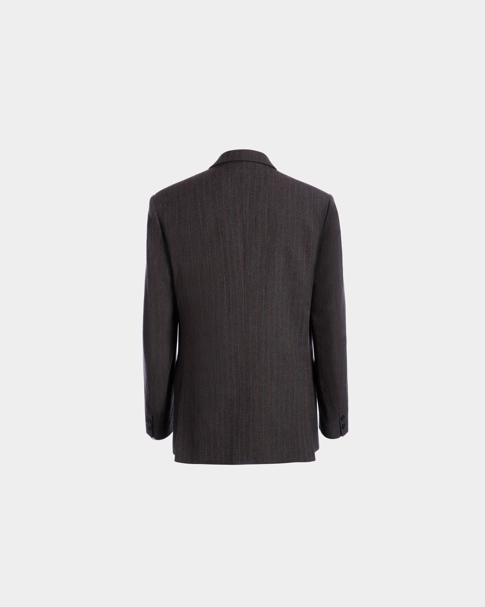 Blazer Mit Nadelstreifenmuster Aus Grauer Wollmischung - Herren - Bally - 03