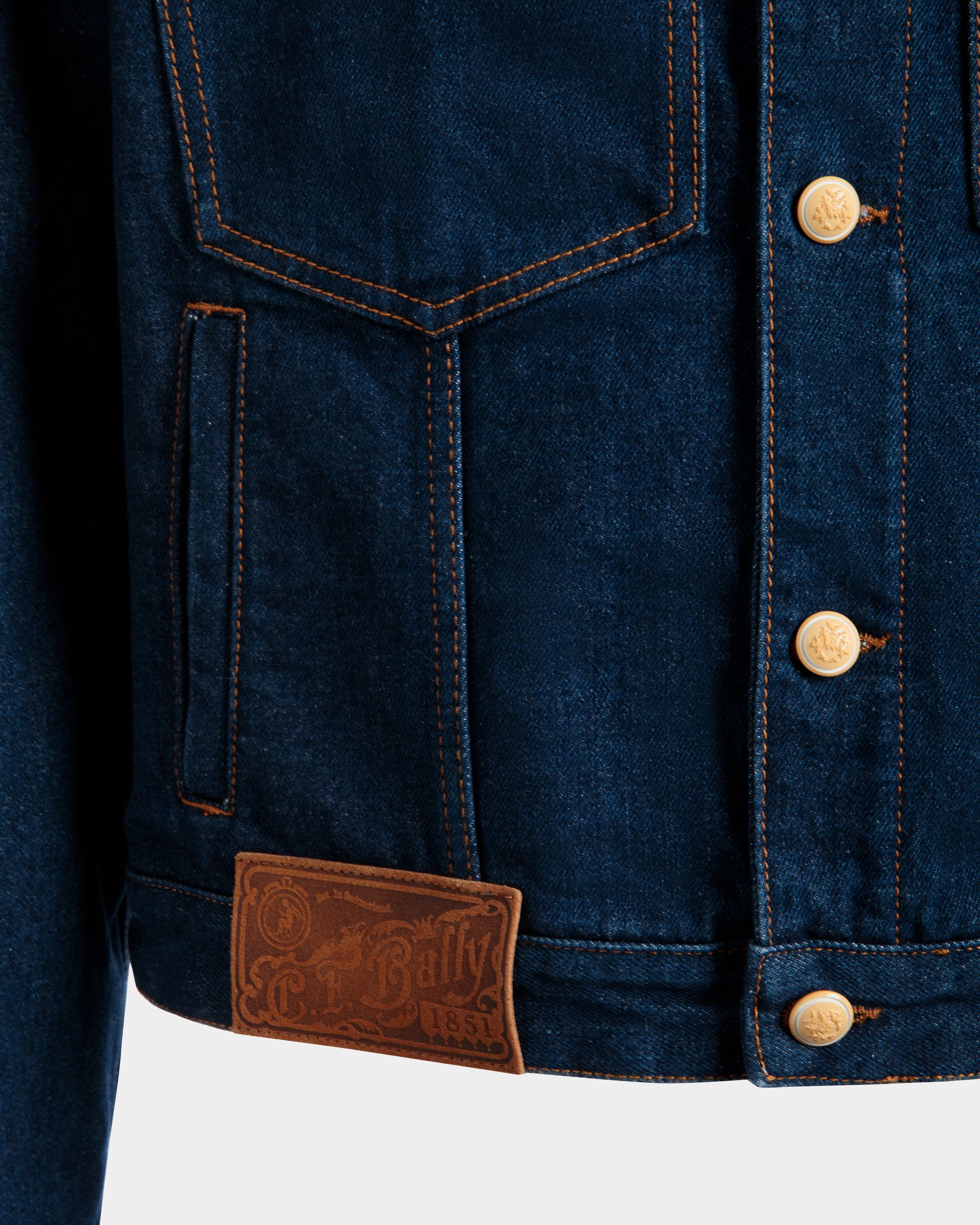 Truckerjacke Aus Baumwolle In Navy Blue - Herren - Bally - 01