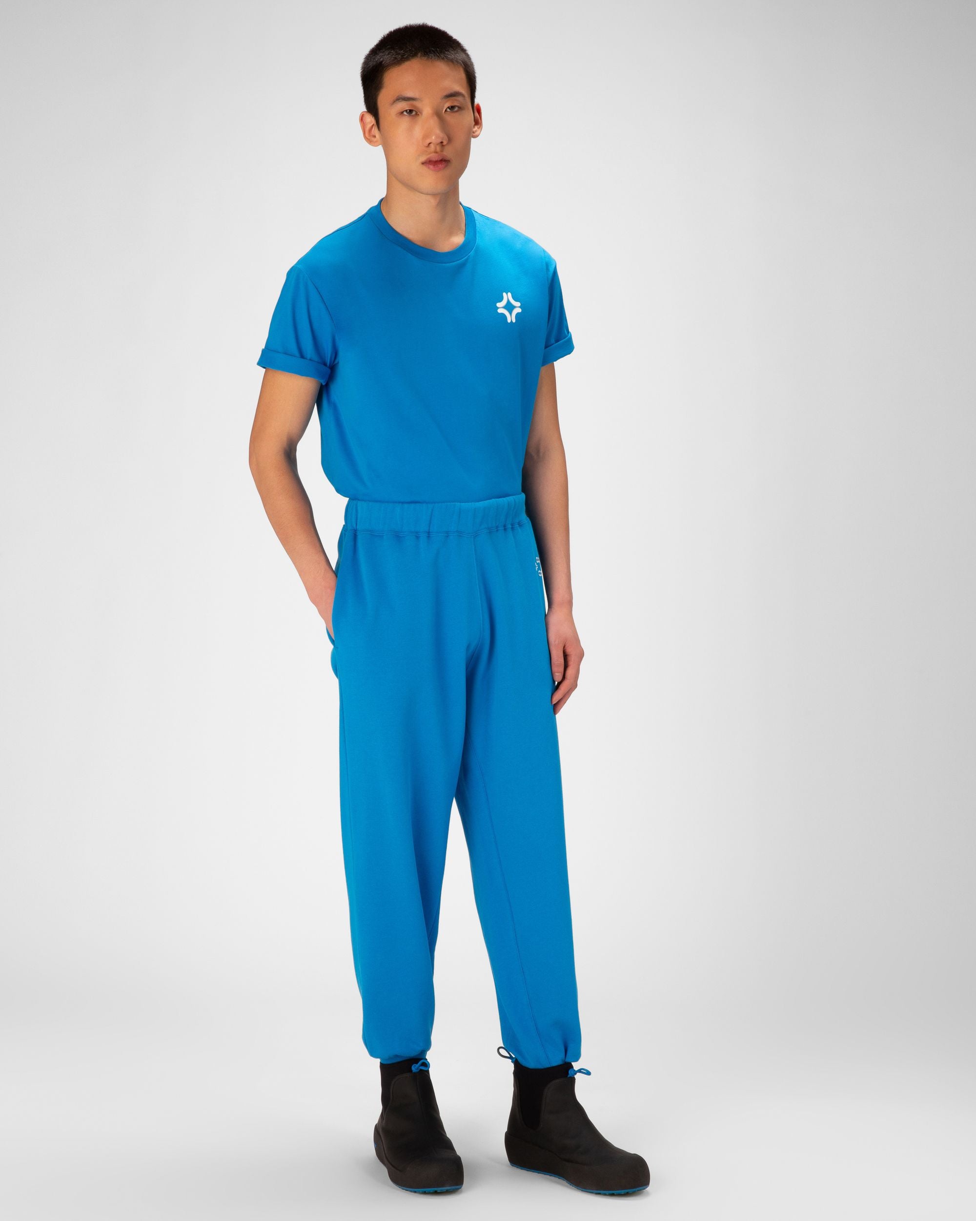 Blaues T-Shirt Aus Bio-Baumwolle - Herren - Bally - 05