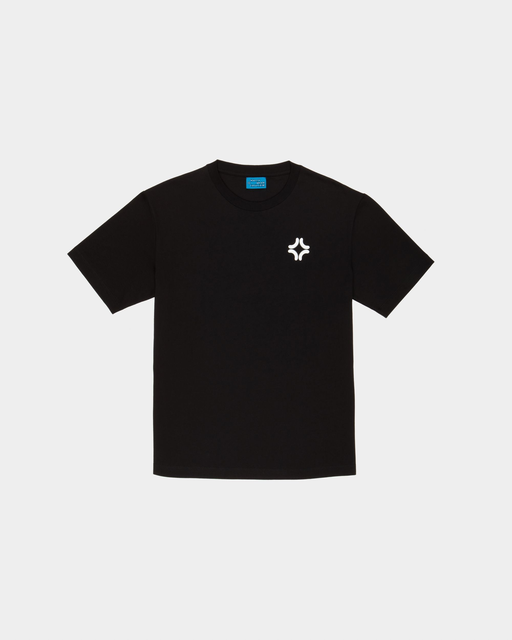 T-Shirt Aus Bio-Baumwolle In Schwarz - Herren - Bally - 01