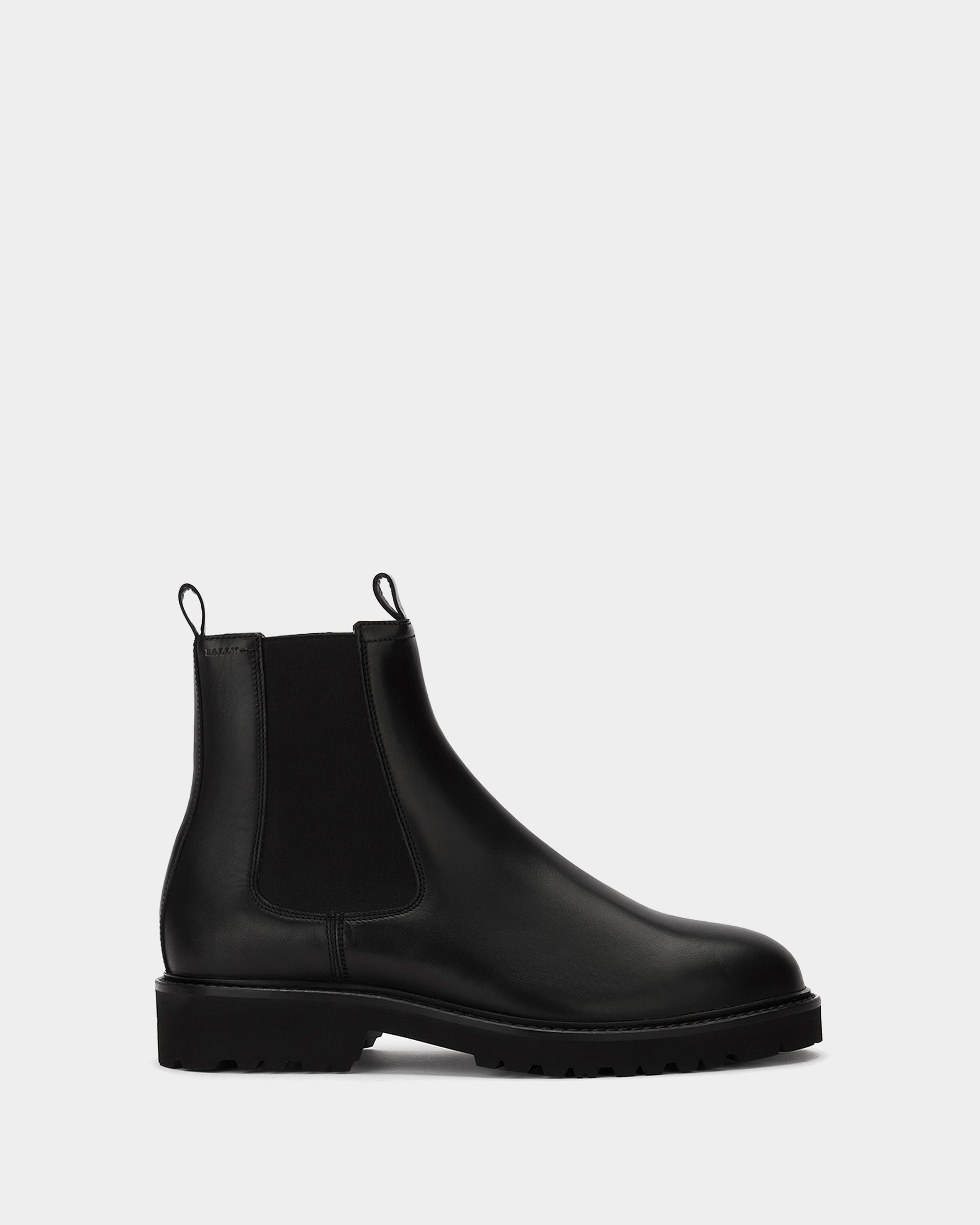 Men's Black Leather Boots - Herren - Bally - 01
