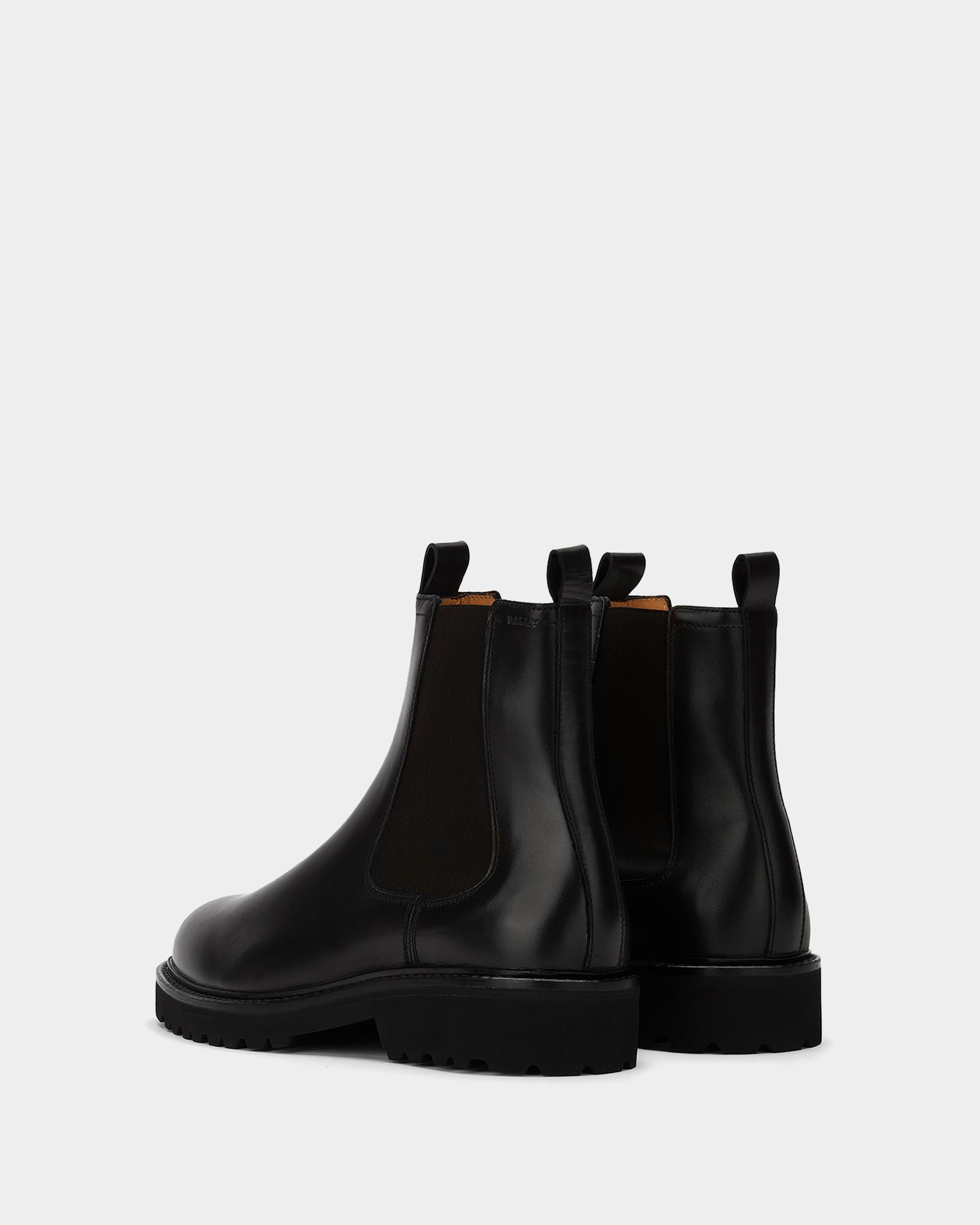 Men's Black Leather Boots - Herren - Bally - 03