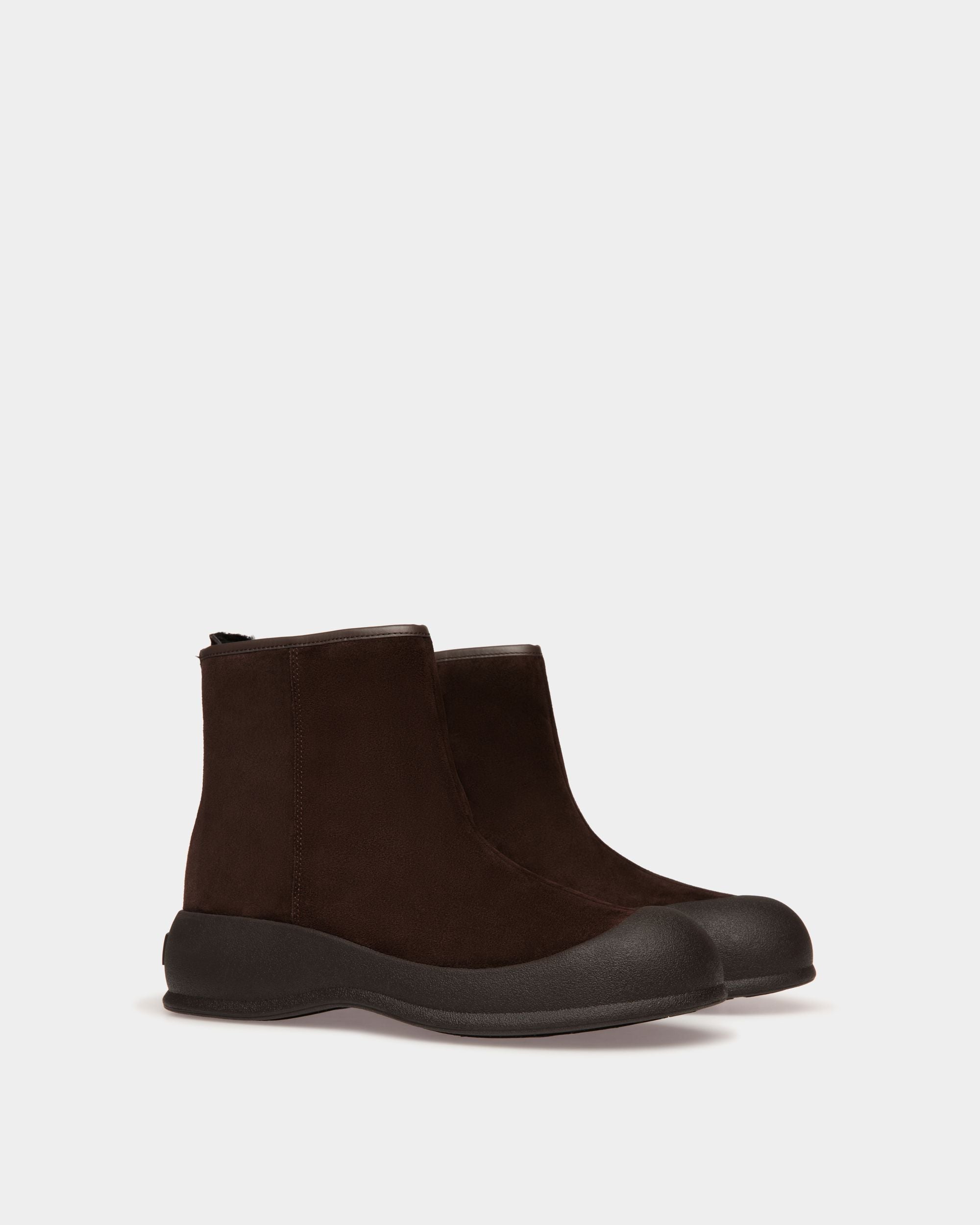Frei Schneestiefel Aus Veloursleder In Ebenholzschwarz - Herren - Bally - 03