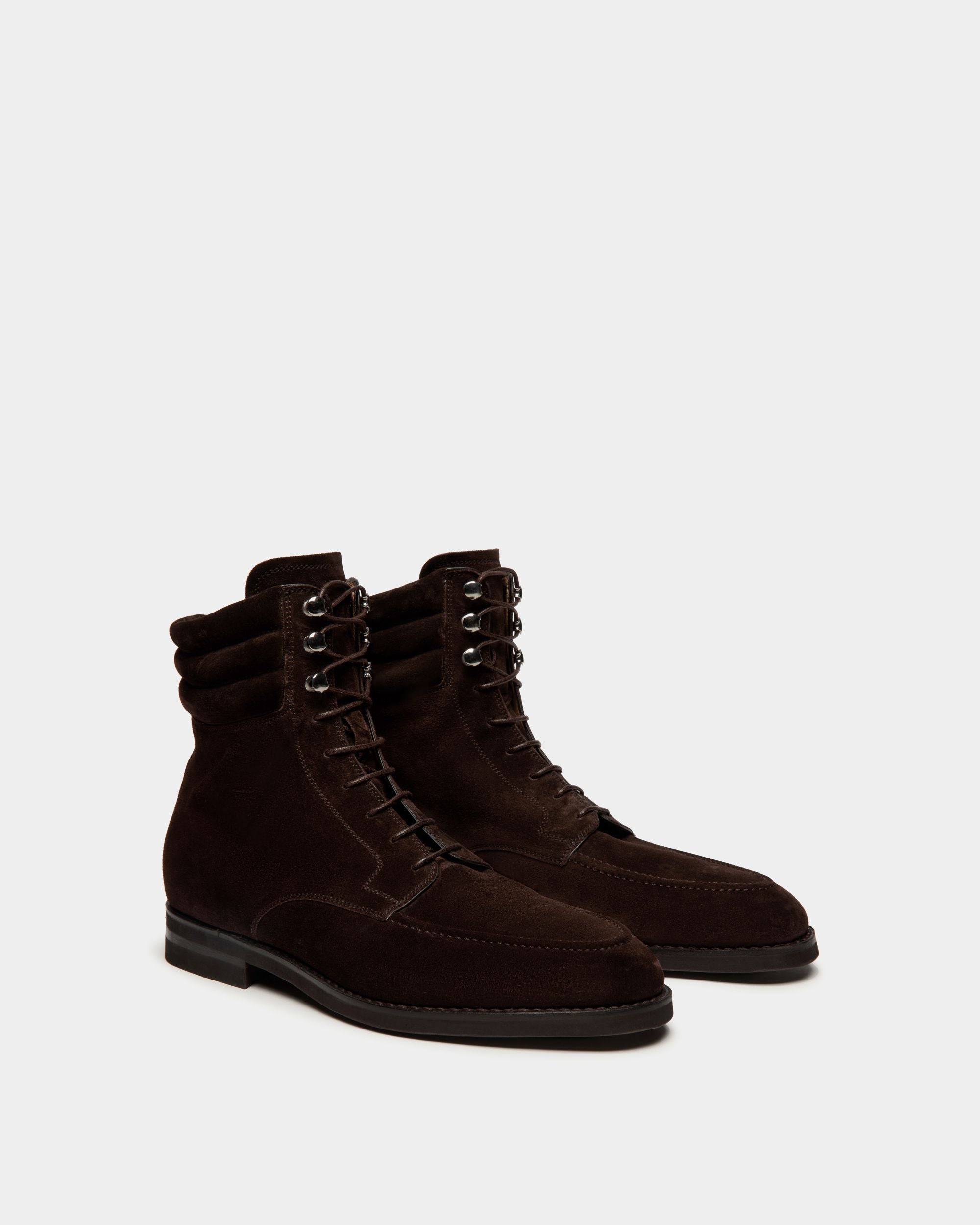 Schoenen Stiefelette Aus Veloursleder In Ebenholz - Herren - Bally - 02