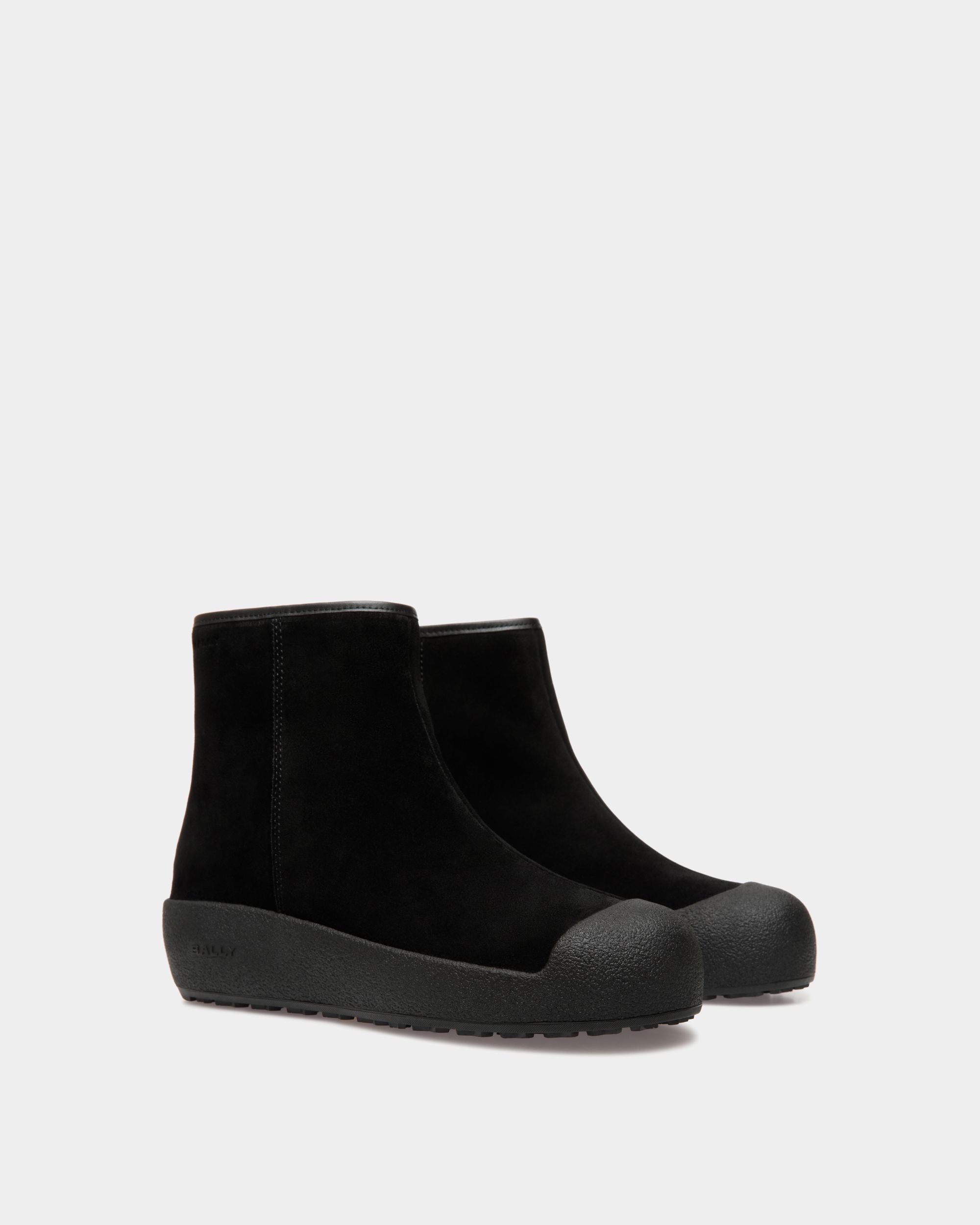 Bally Curling Stiefelette Aus Schwarzem Veloursleder - Herren - Bally - 03