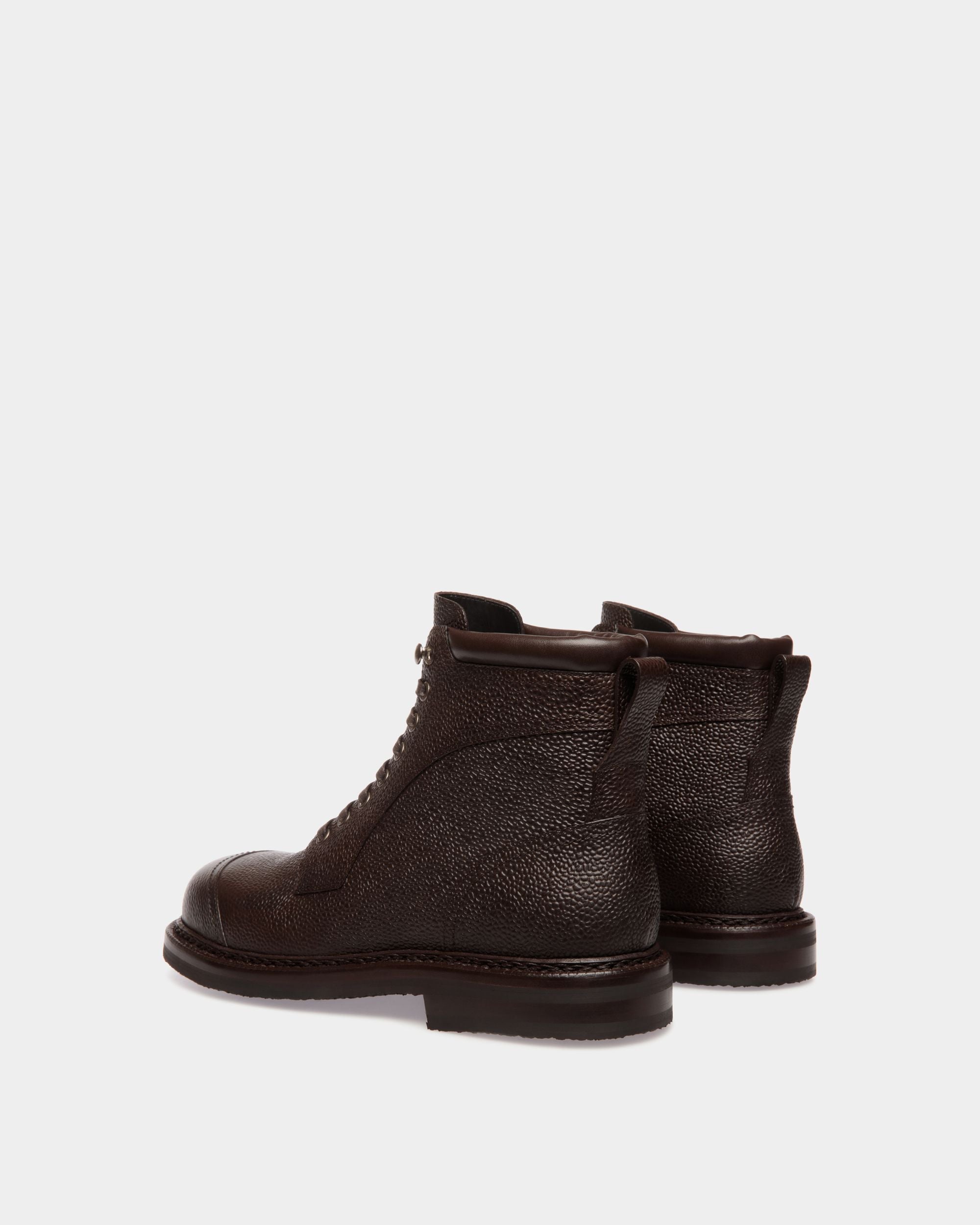 Norwelt Stiefelette Aus Genarbtem Leder In Ebenholzschwarz - Herren - Bally - 04
