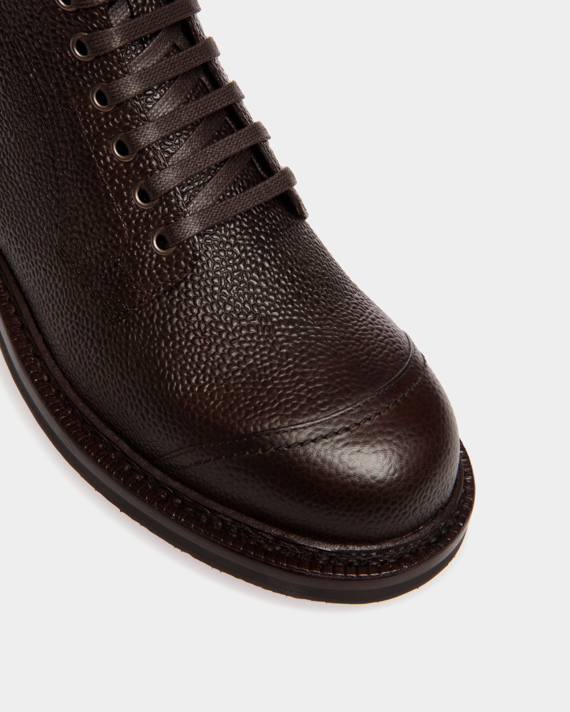 Norwelt Stiefelette Aus Genarbtem Leder In Ebenholzschwarz - Herren - Bally - 06