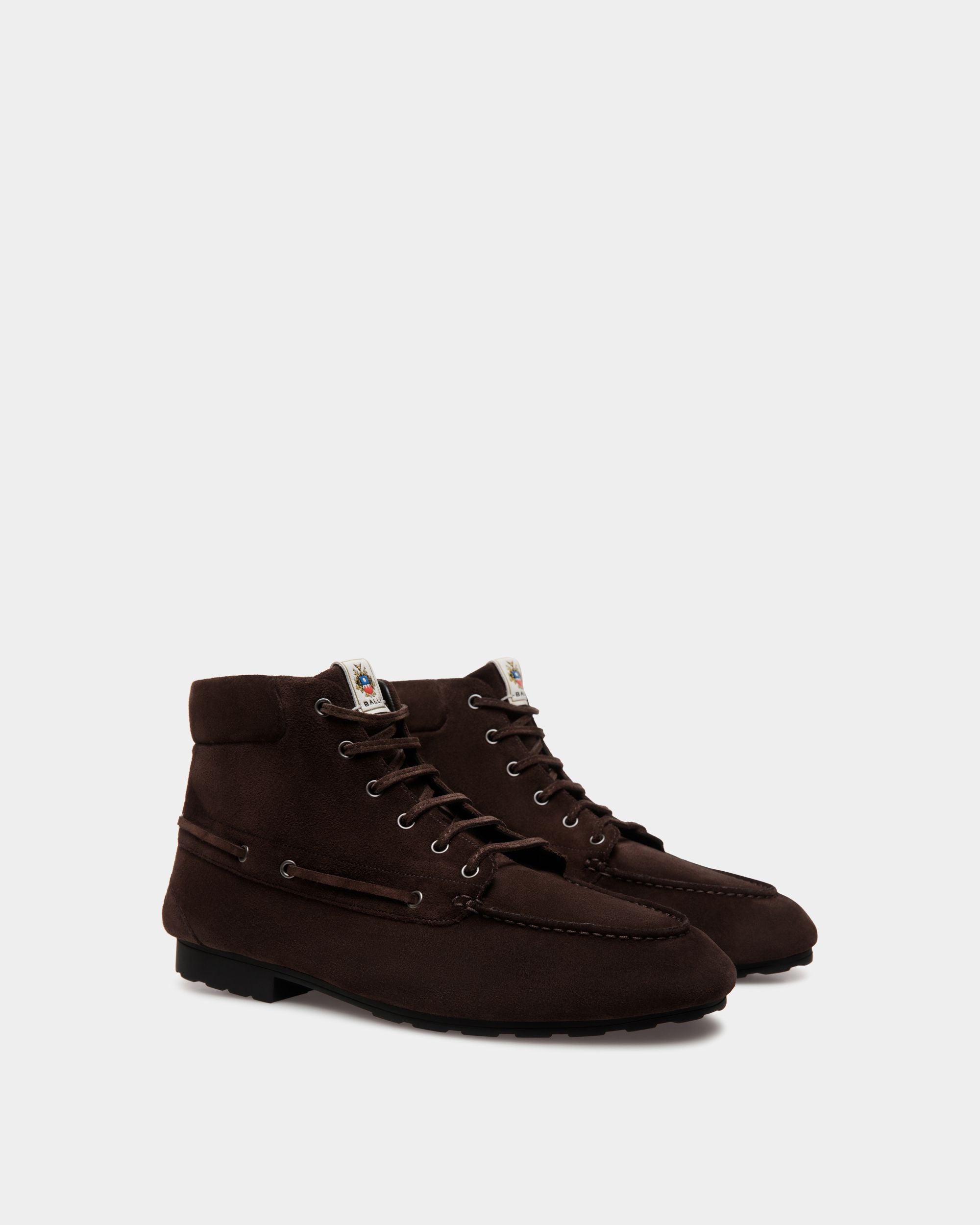 Stiefelette Plume Aus Ebenholzfarbenem Veloursleder - Herren - Bally - 03