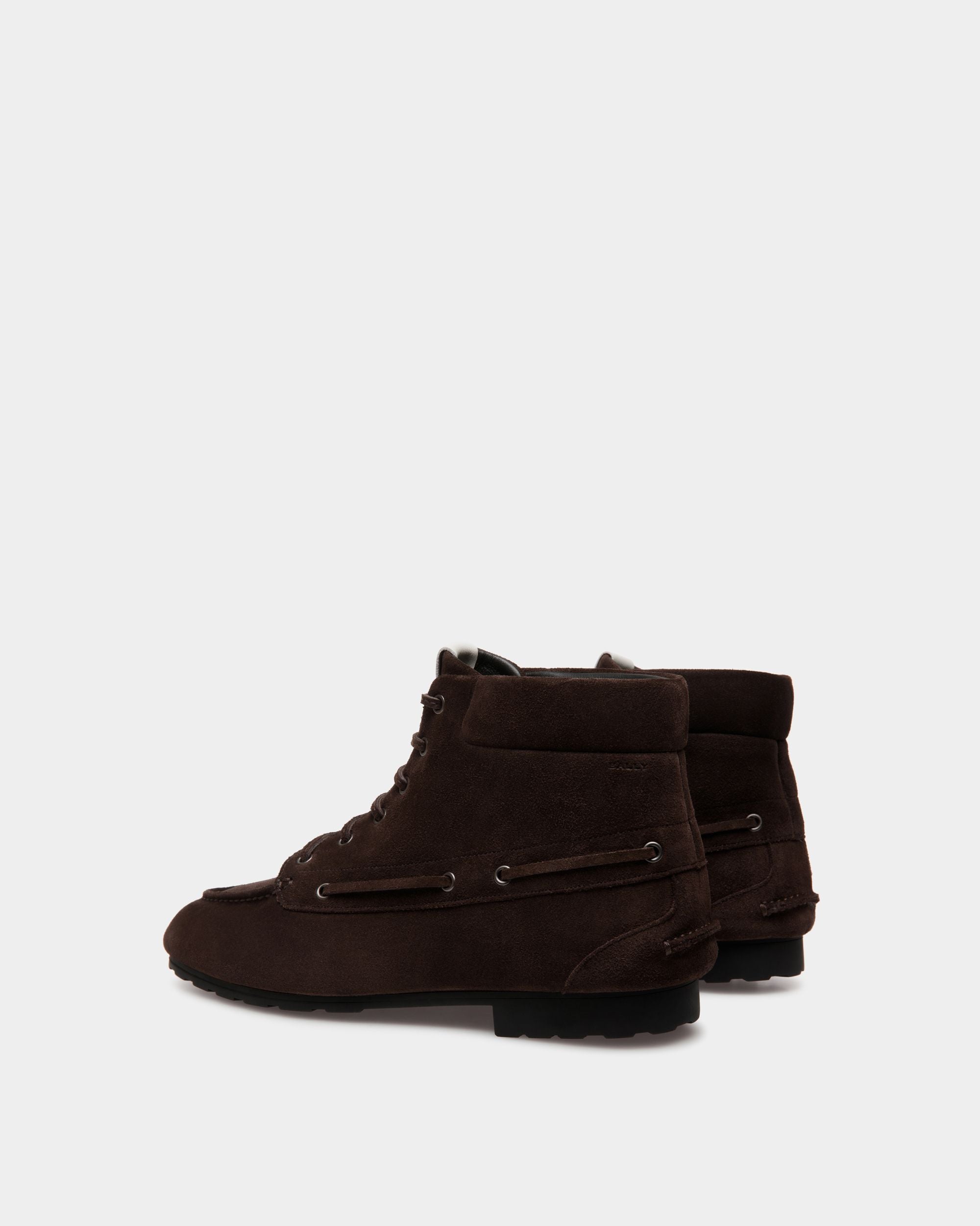 Stiefelette Plume Aus Ebenholzfarbenem Veloursleder - Herren - Bally - 04