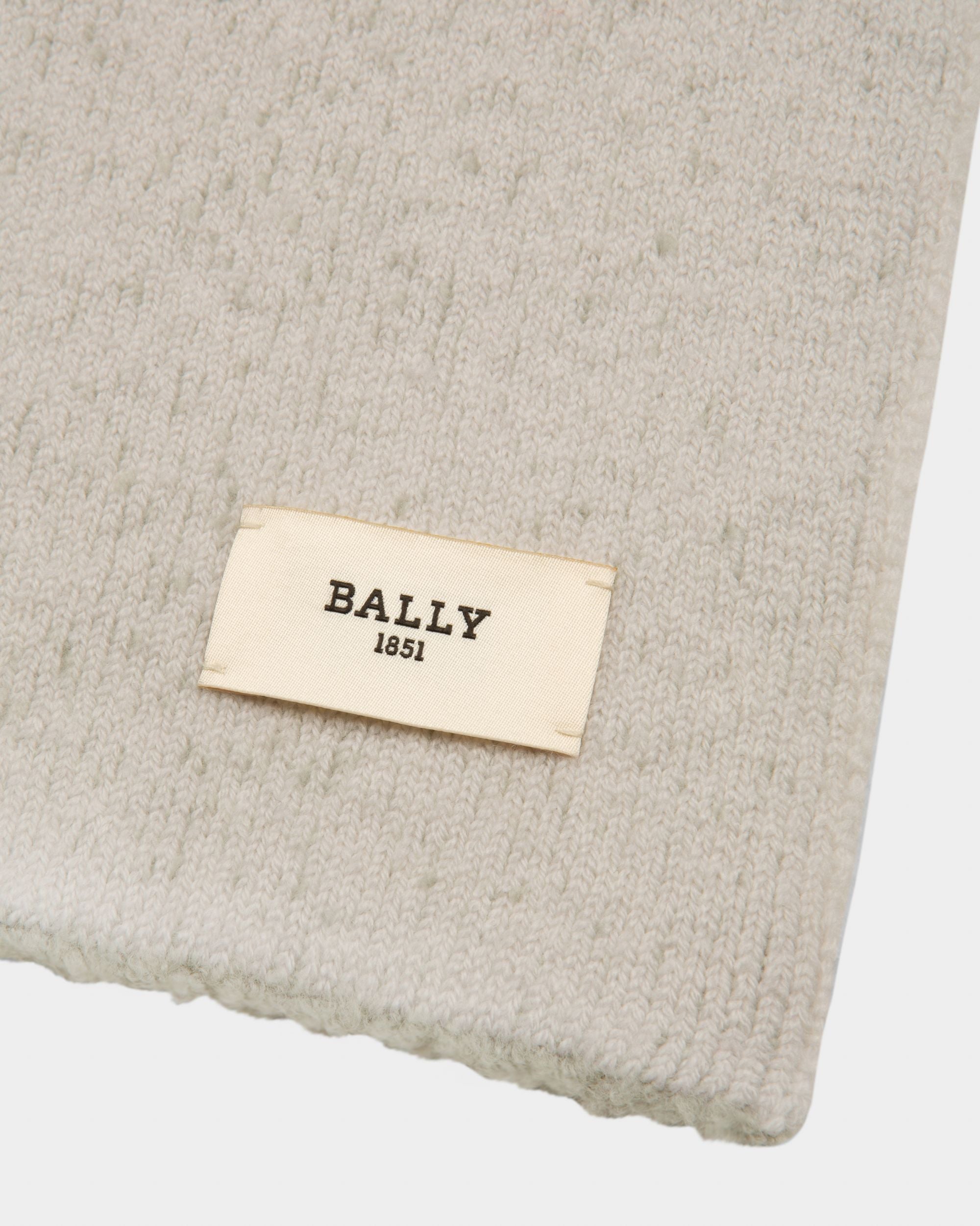Schal Aus Wollmischgewebe In Hellblau Und Elfenbeinfarben - Herren - Bally - 03
