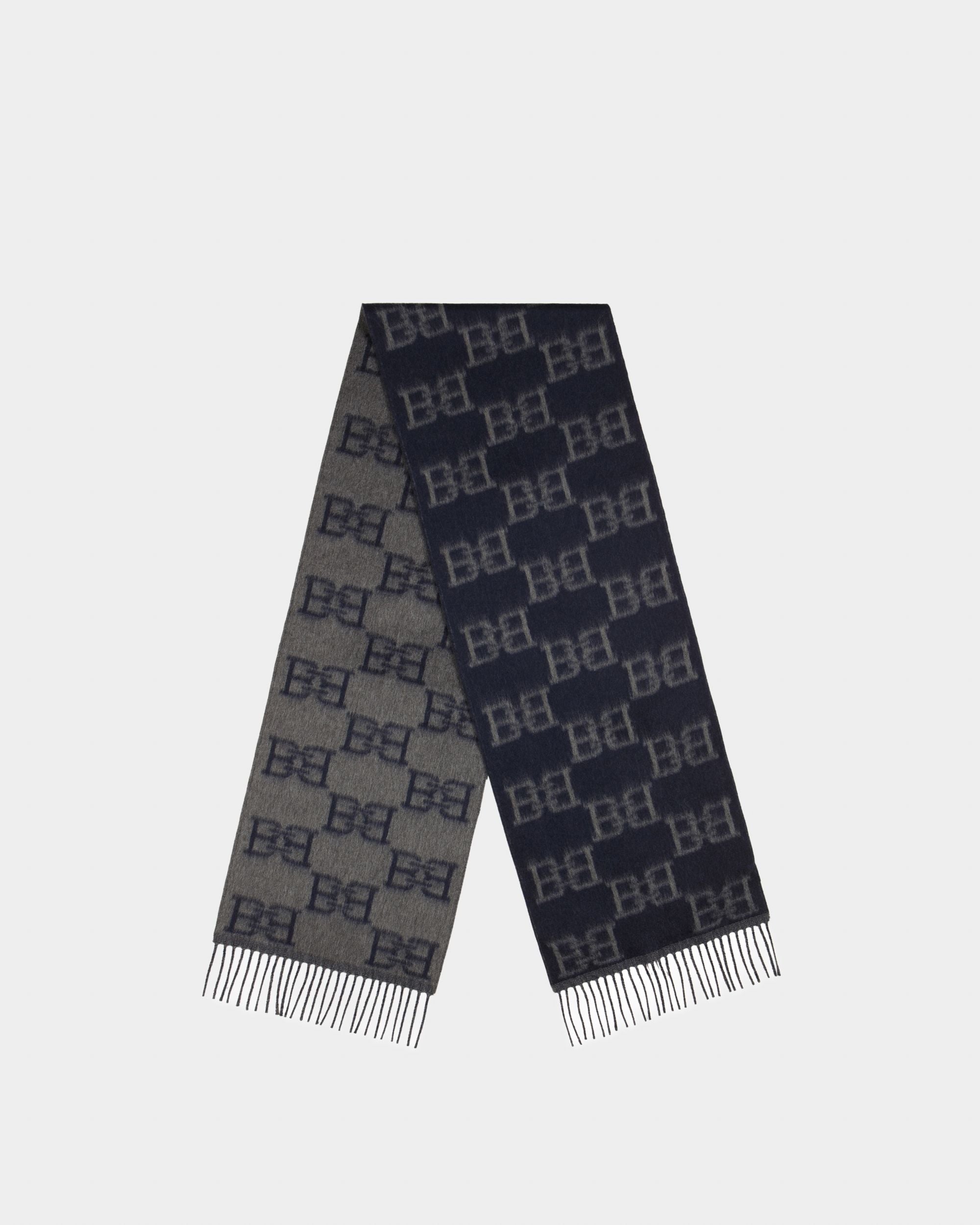 Schal Aus Marineblauer Wolle - Herren - Bally - 01
