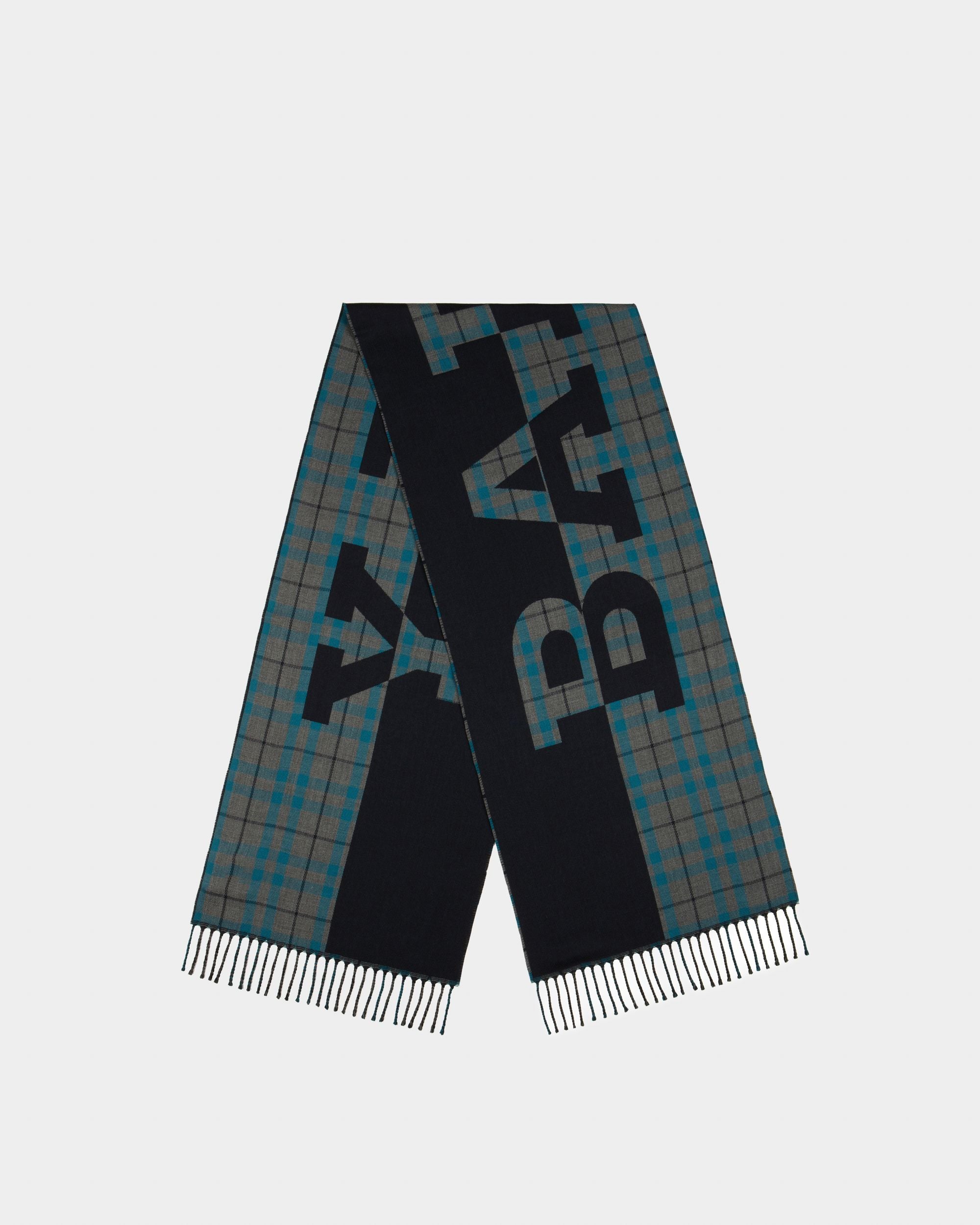Schal Aus Marineblauer Wolle - Herren - Bally - 01