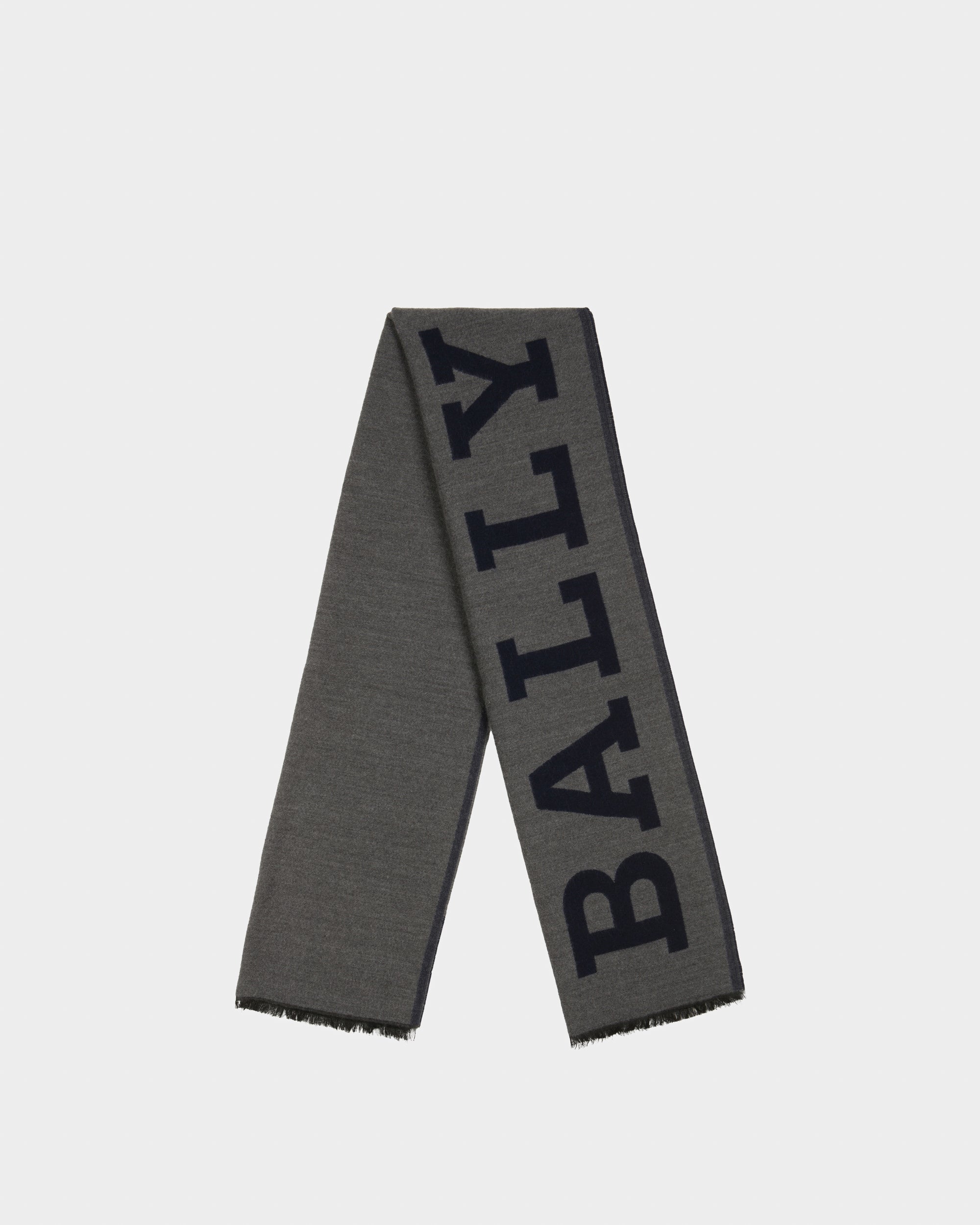 Grauer Schal Aus Wollmischgewebe - Herren - Bally - 01