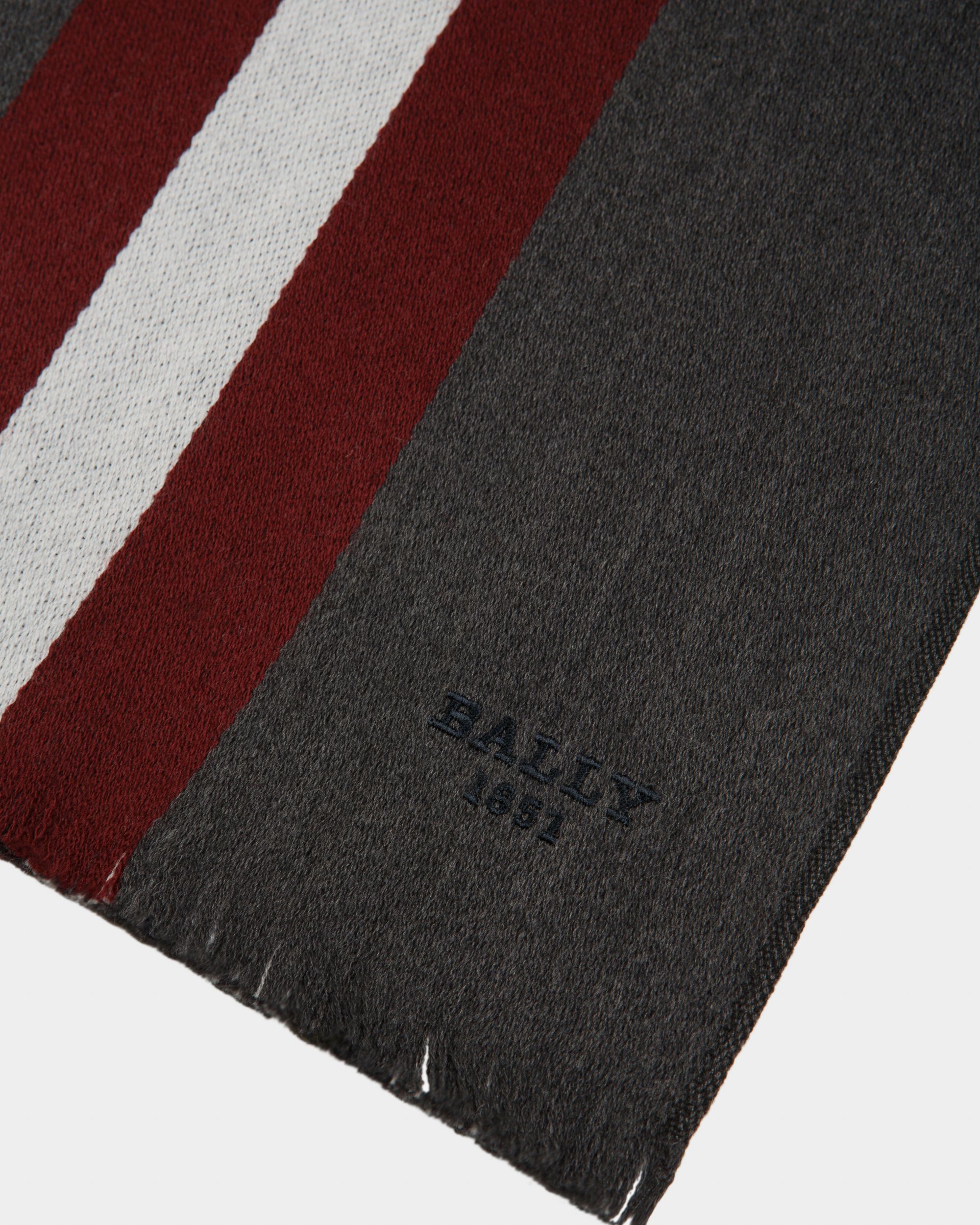 Schal Aus Grauer Wolle - Herren - Bally - 02