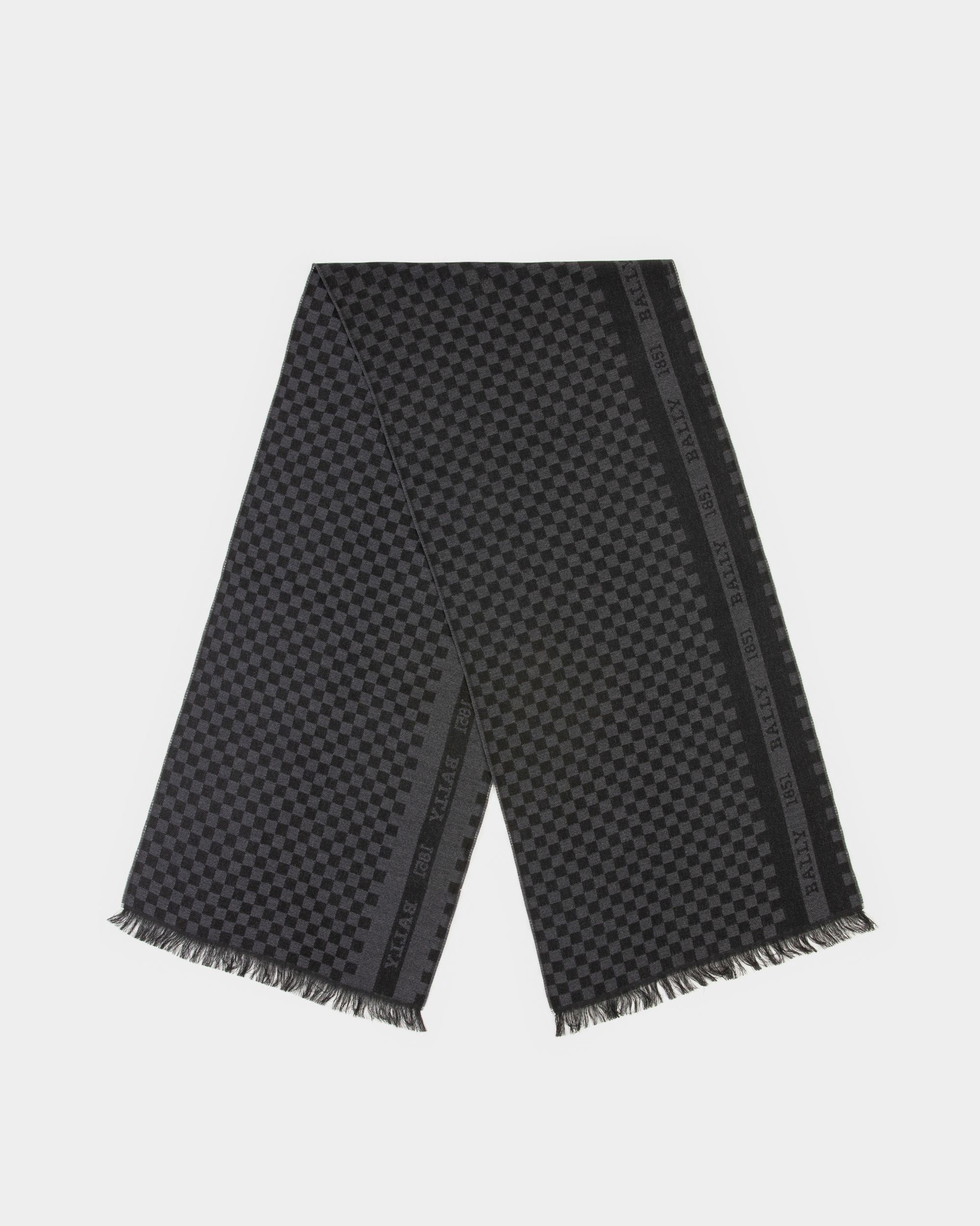 Checked Scarf Accessoire Aus Grauer Wolle - Herren - Bally - 01