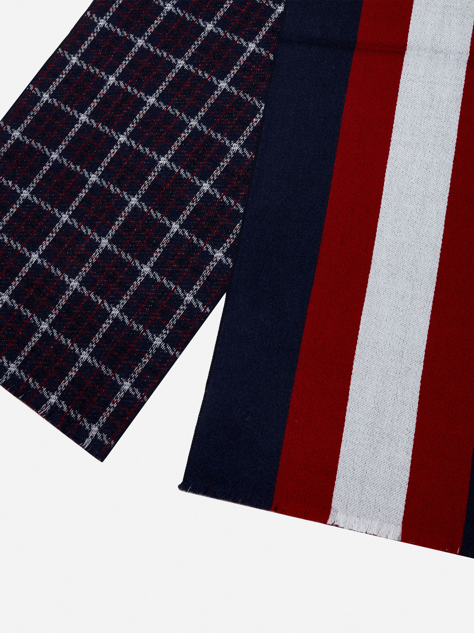 Jacquard-Schal Aus Wolle In Mitternachtsblau - Herren - Bally - 02