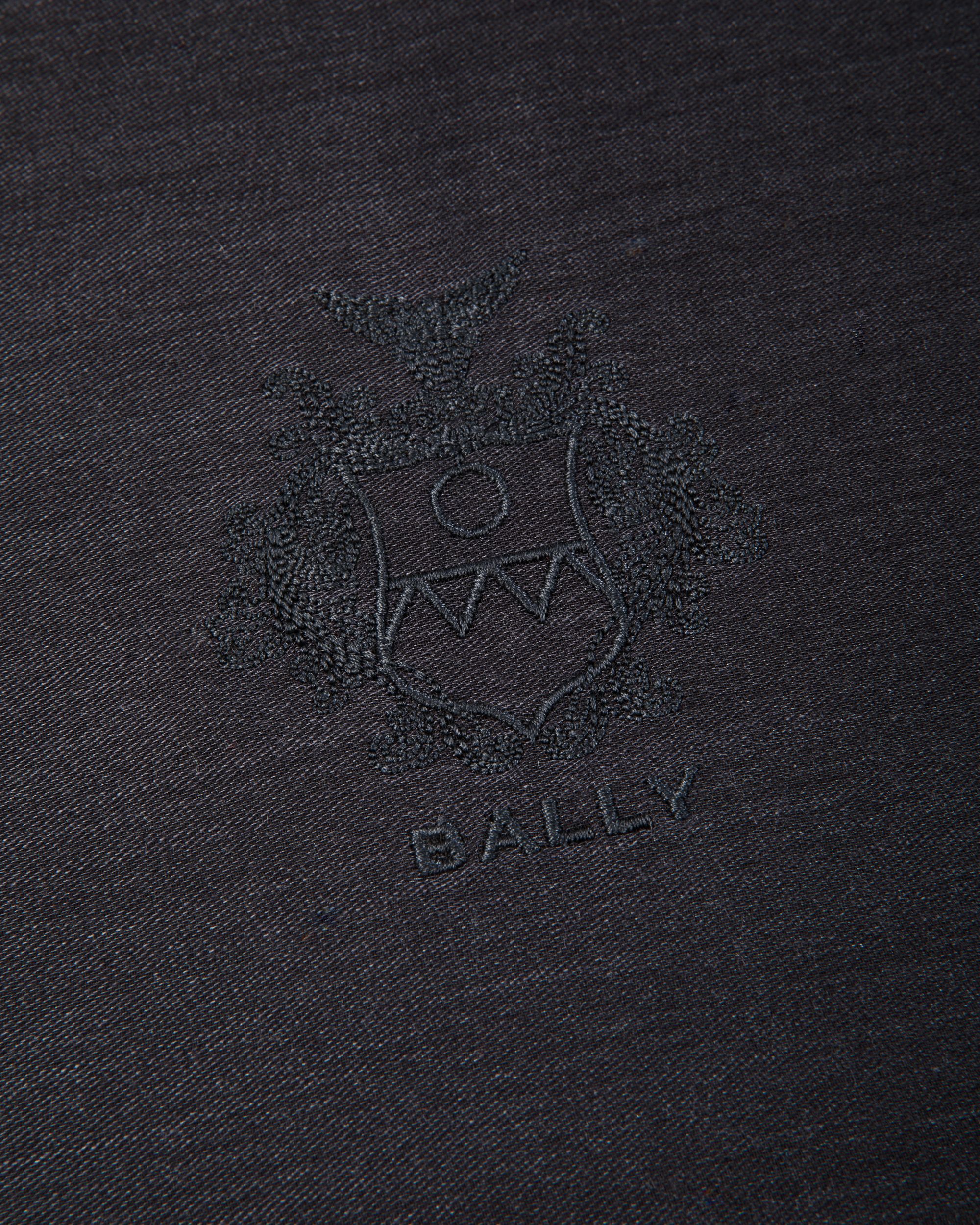 Schal Aus Seide Und Kaschmir In Navy Blue Mit Bally-Wappen - Herren - Bally - 03