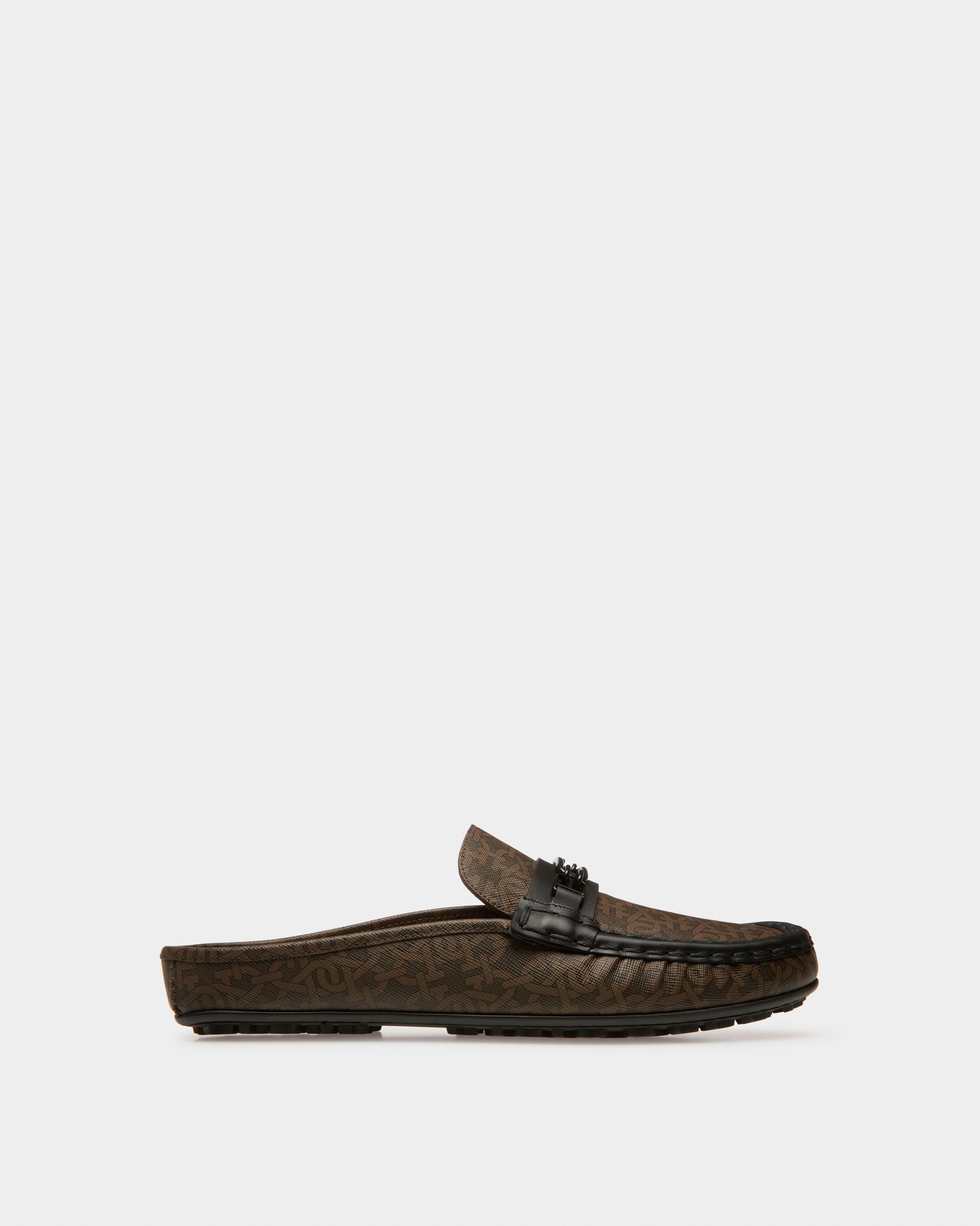 Villeneuve Driver-Schuh Mit Monogramm-Print In Braun - Herren - Bally - 01