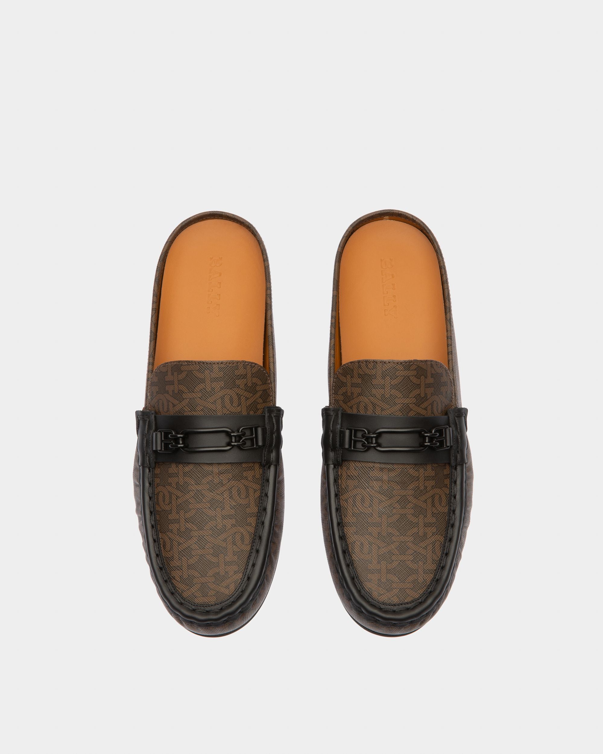 Villeneuve Driver-Schuh Mit Monogramm-Print In Braun - Herren - Bally - 02