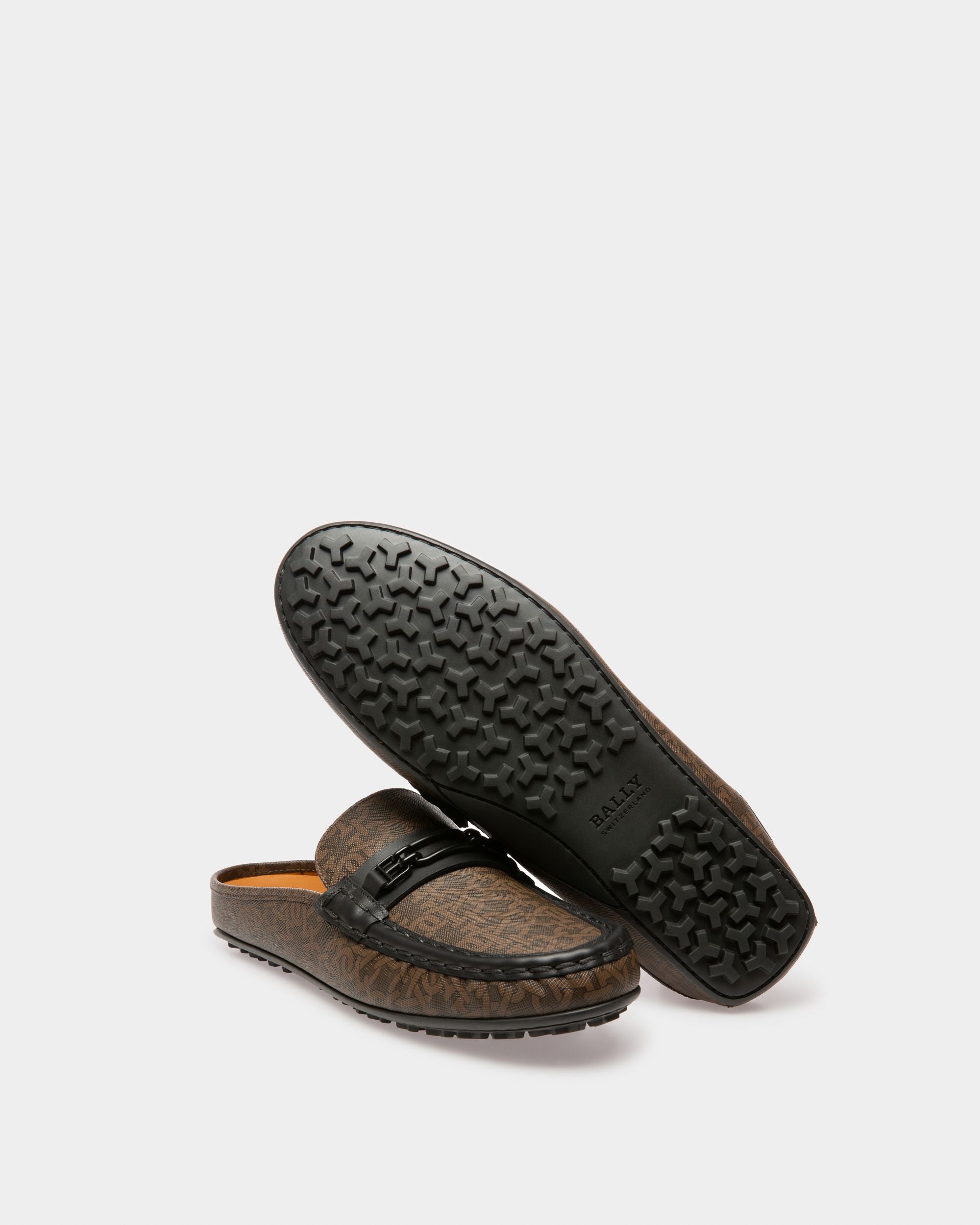 Villeneuve Driver-Schuh Mit Monogramm-Print In Braun - Herren - Bally - 04