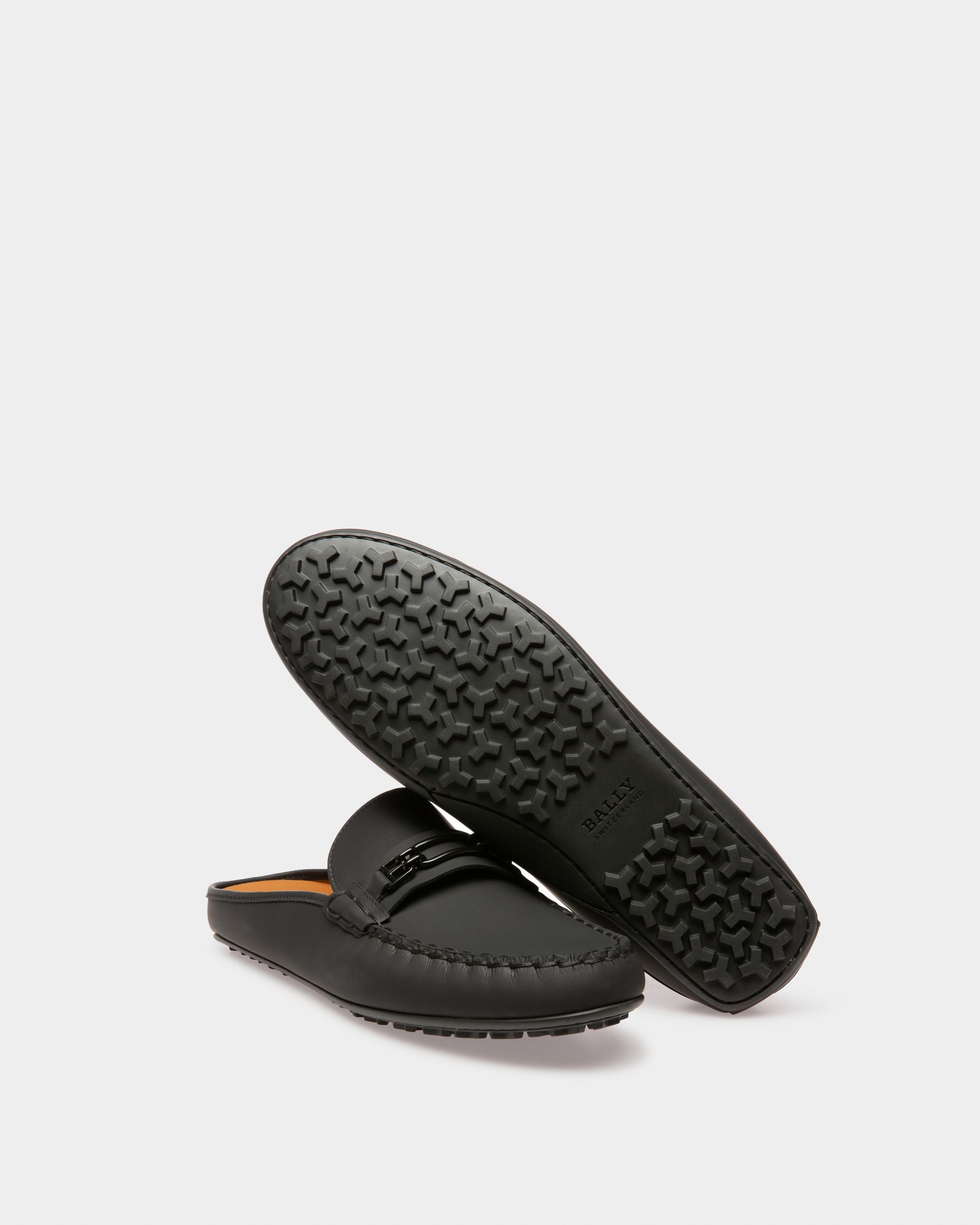 Villeneuve Driver-Schuh Aus Schwarzem, Gummibeschichtetem Leder - Herren - Bally - 04