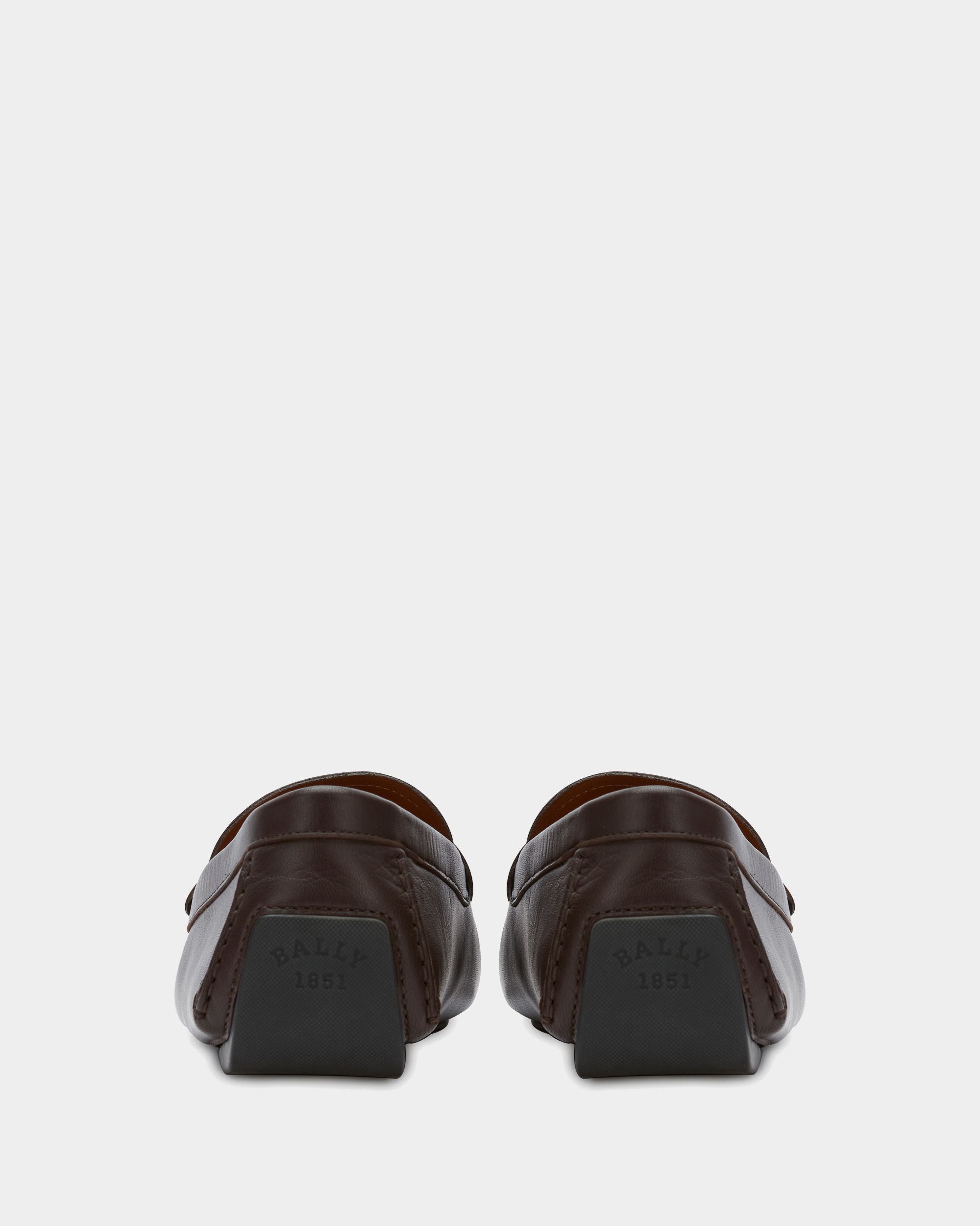 Mens Brown Leather Driving Shoes - Herren - Bally - 02