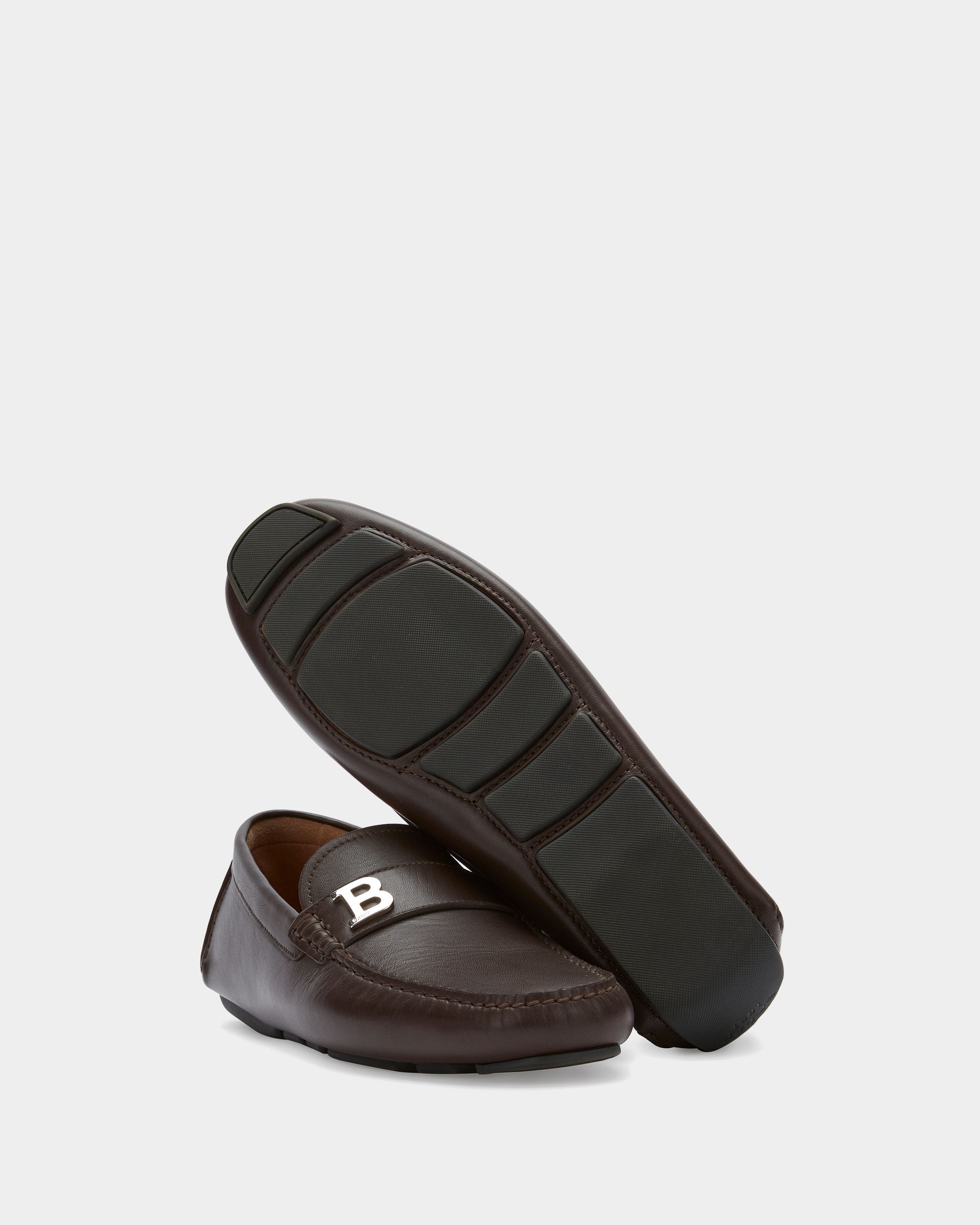 Mens Brown Leather Driving Shoes - Herren - Bally - 03
