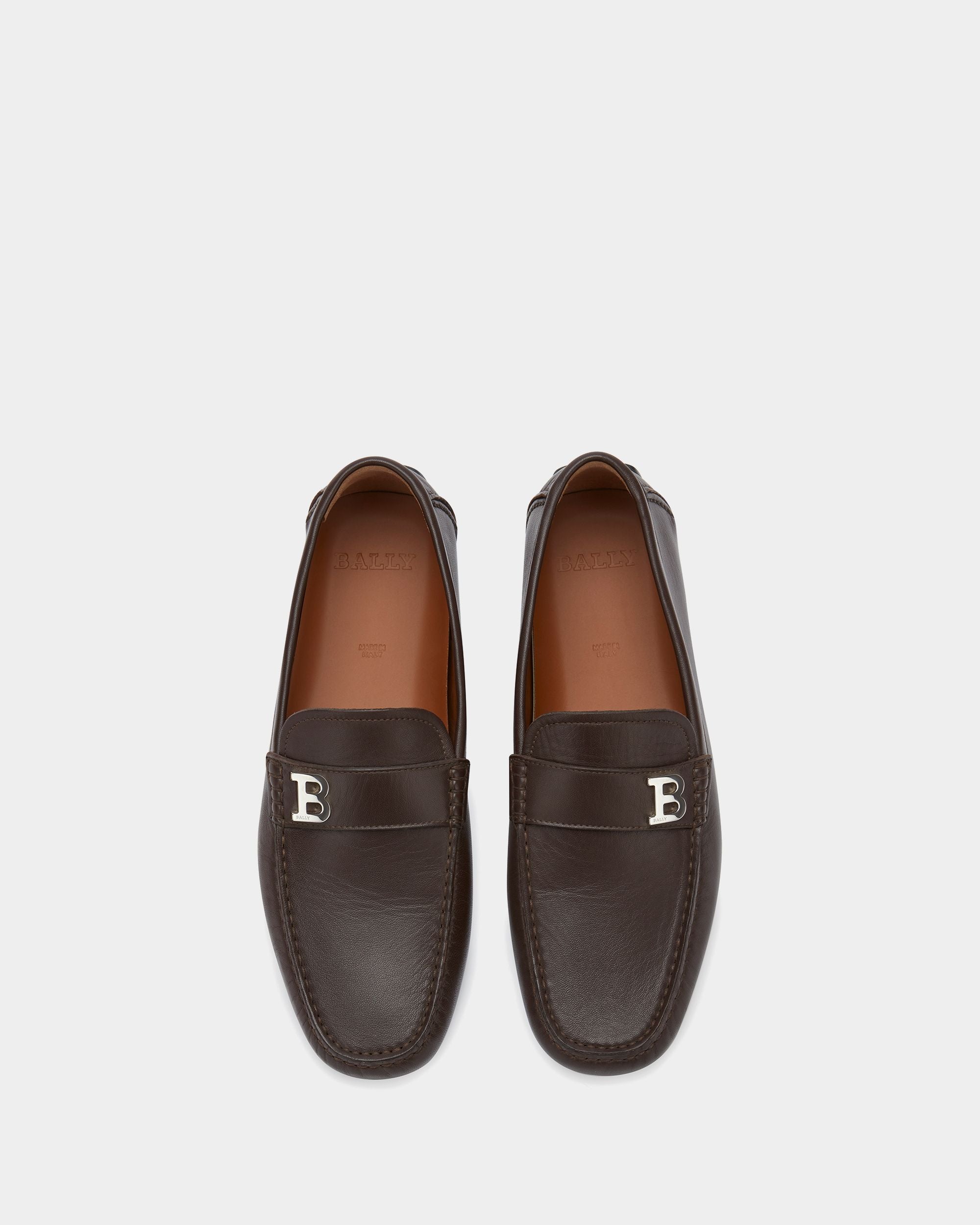 Mens Brown Leather Driving Shoes - Herren - Bally - 05