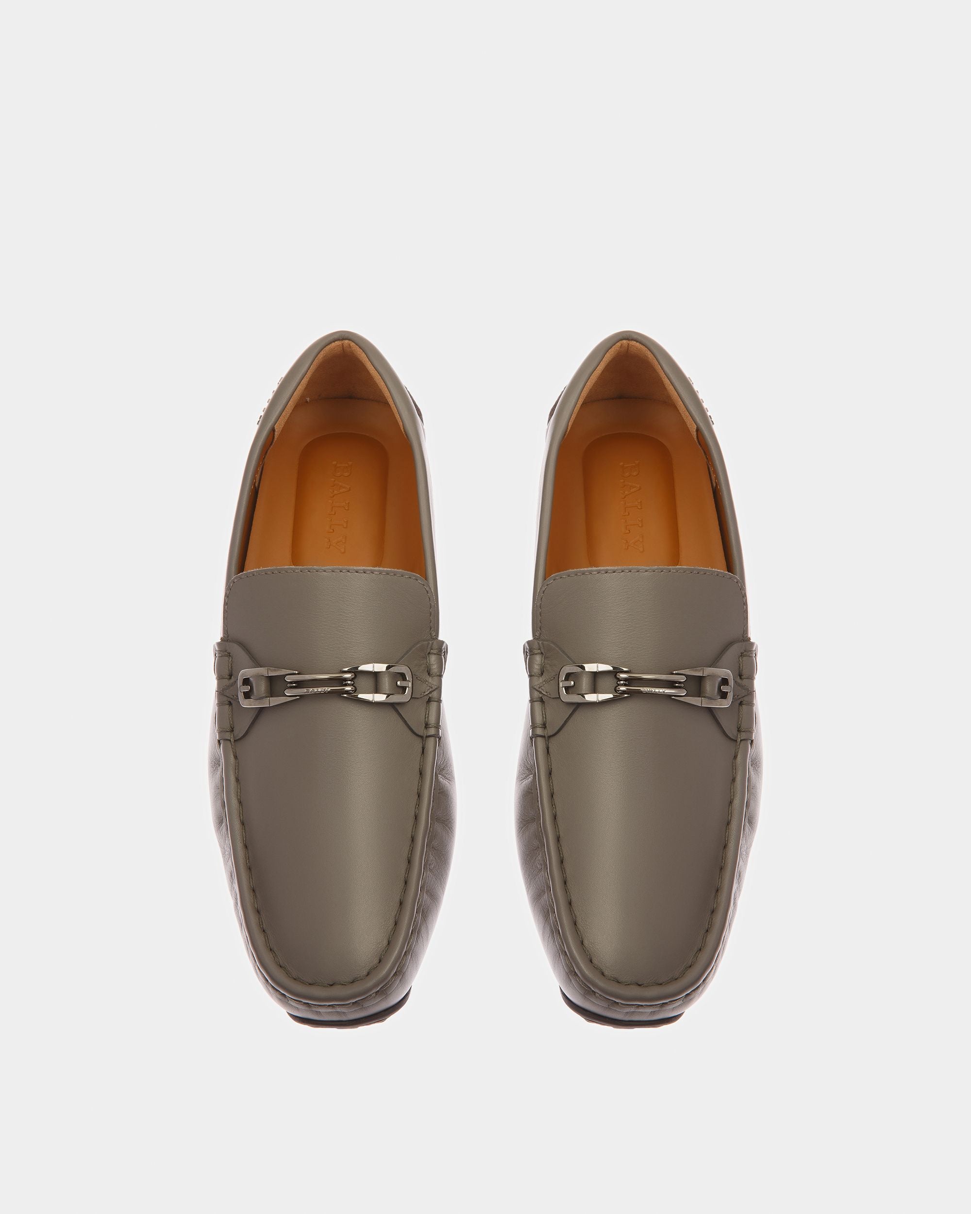 Pinter Mokassins Aus Leder In Dark Mineral - Herren - Bally - 02