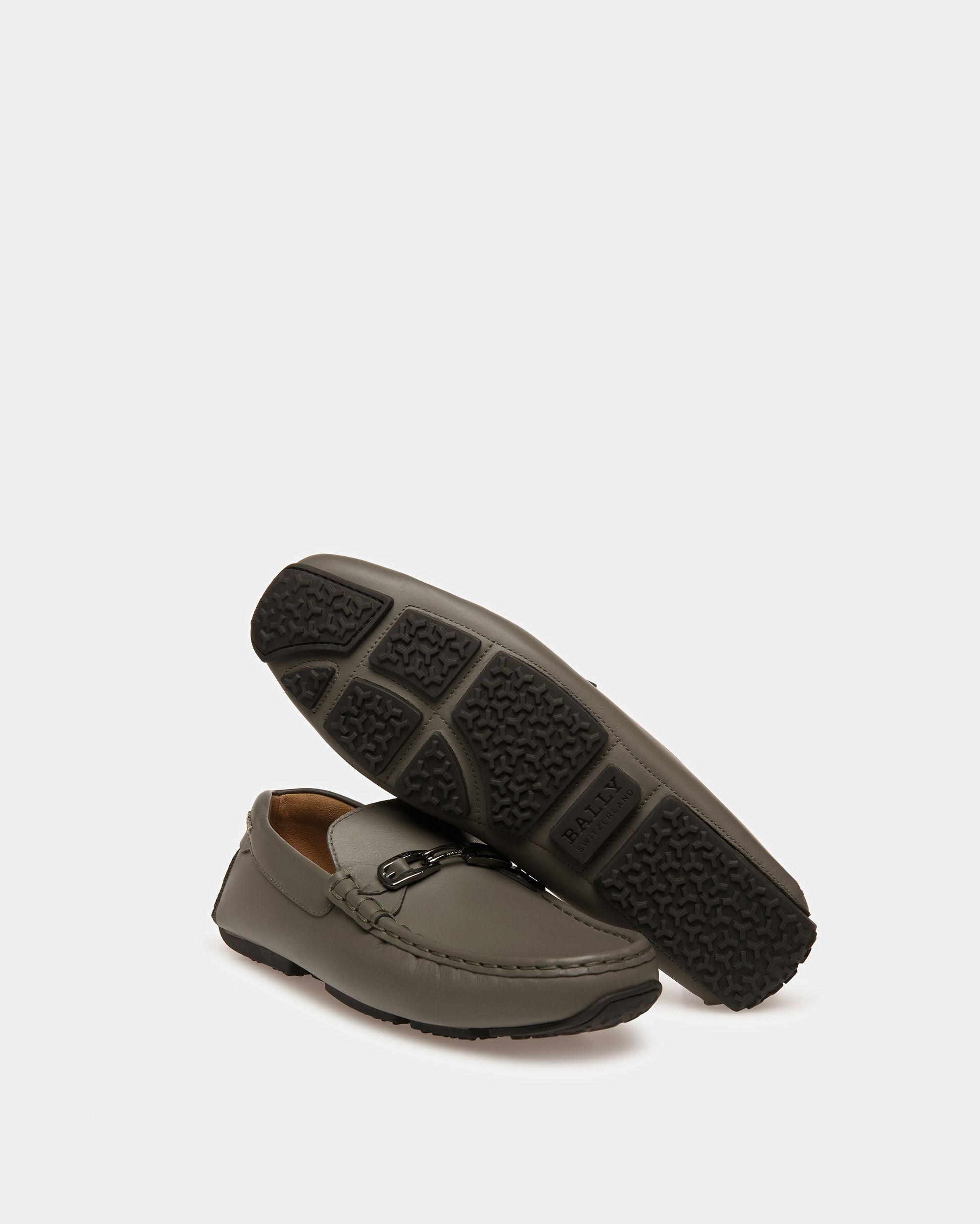 Pinter Mokassins Aus Leder In Dark Mineral - Herren - Bally - 05