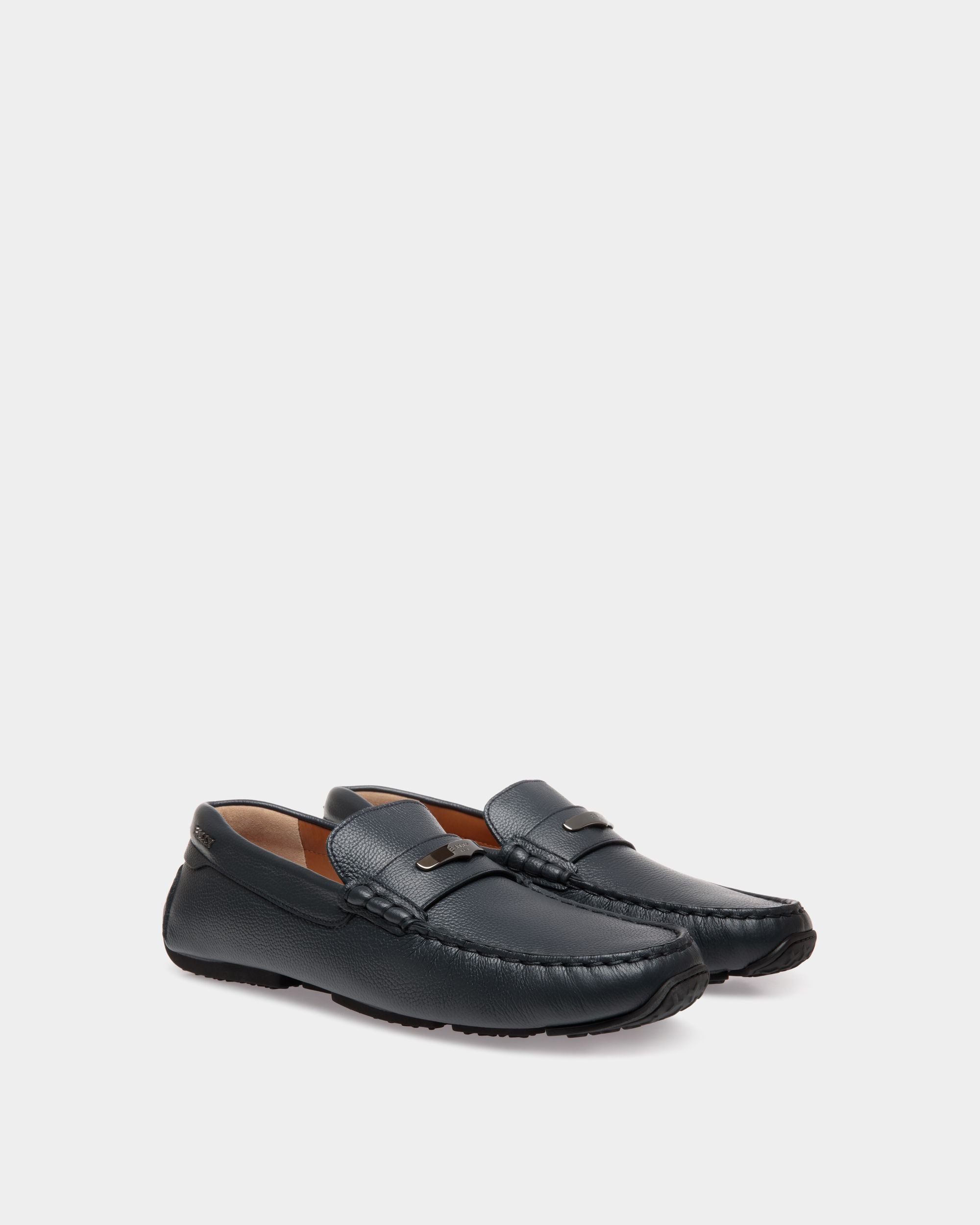 Pilot Drivers In Blue Leather - Herren - Bally - 02