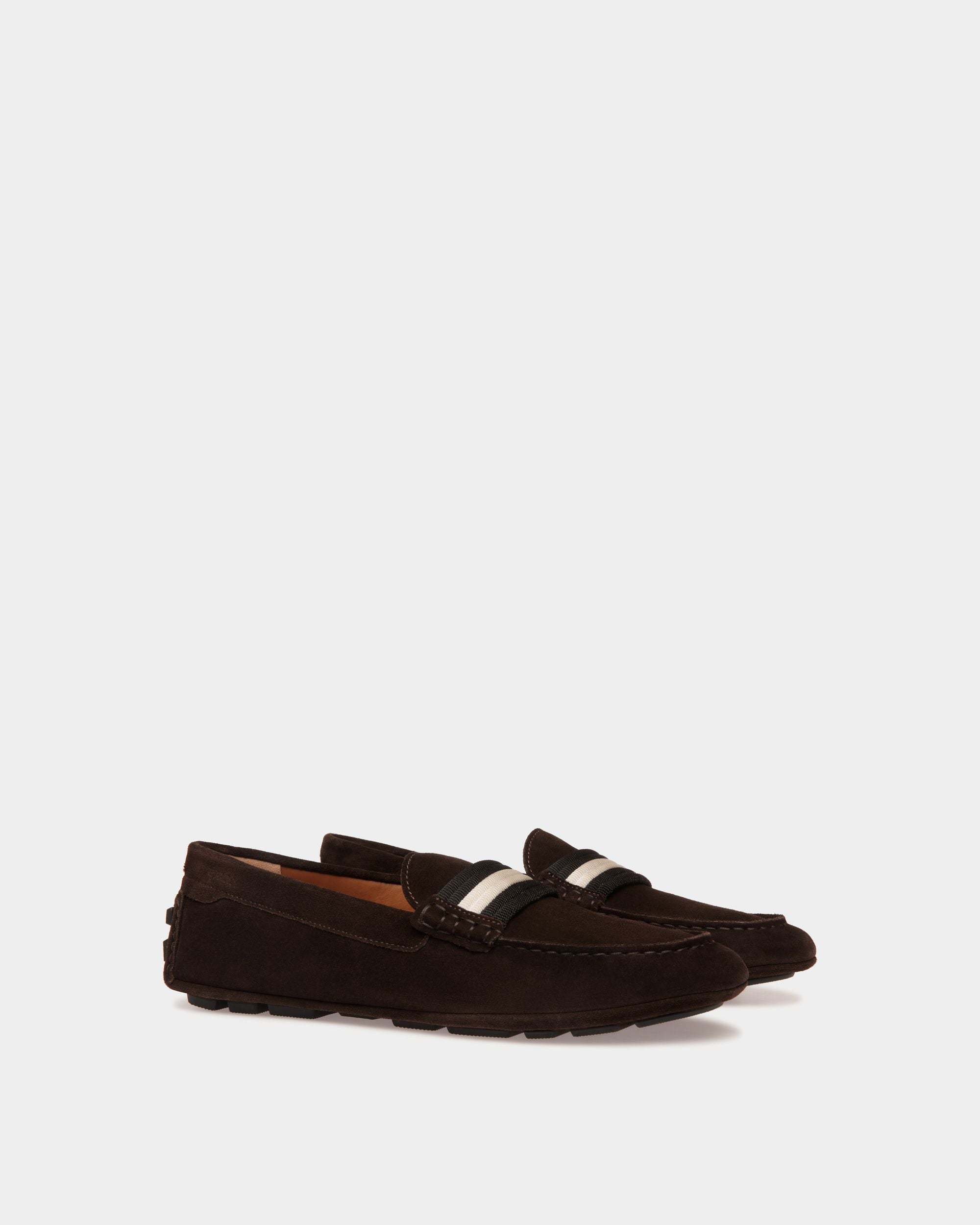 Kerbs Driver-Schuhe Aus Veloursleder In Ebenholzschwarz - Herren - Bally - 03