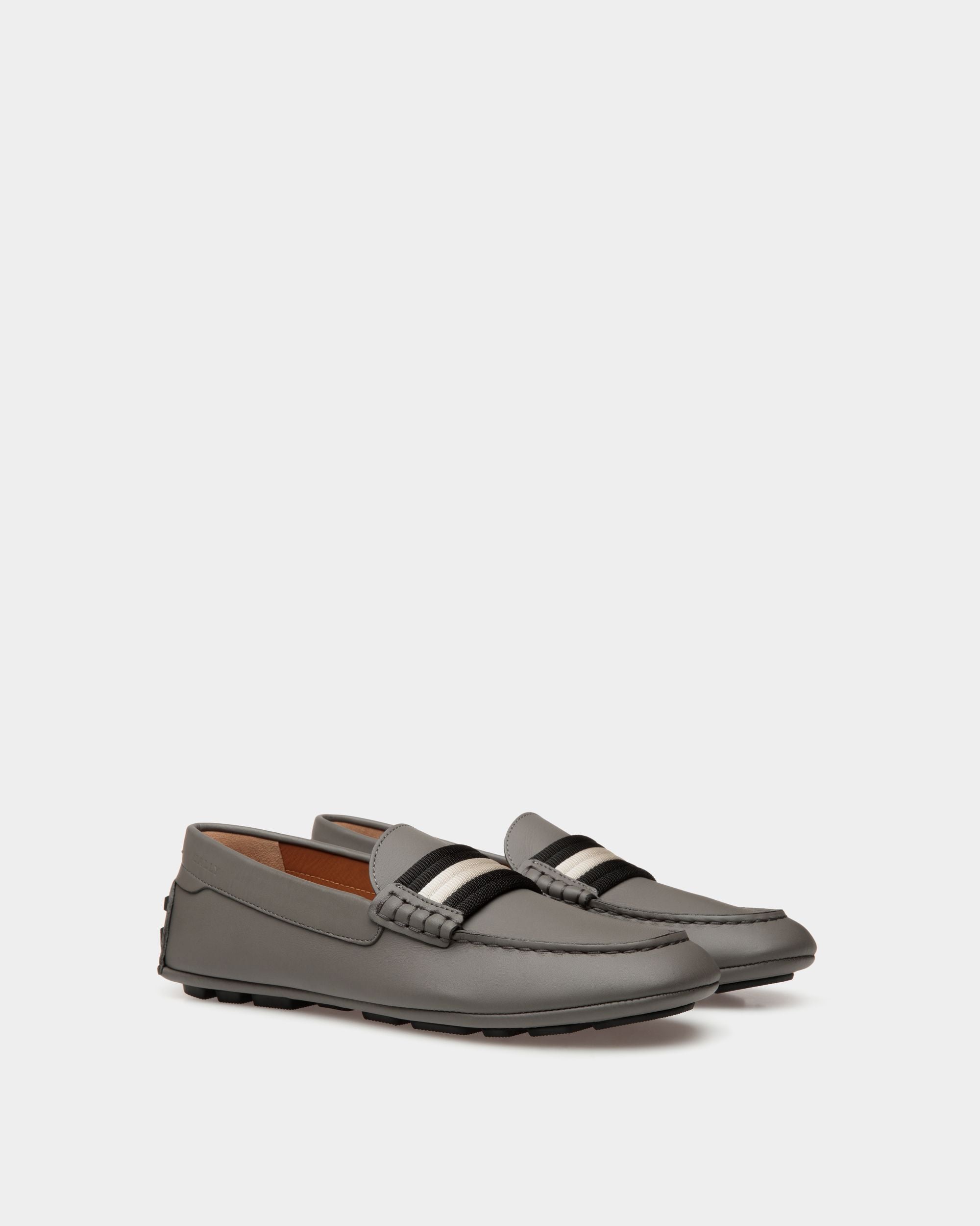 Kerbs Drivers In Grey Leather - Herren - Bally - 02