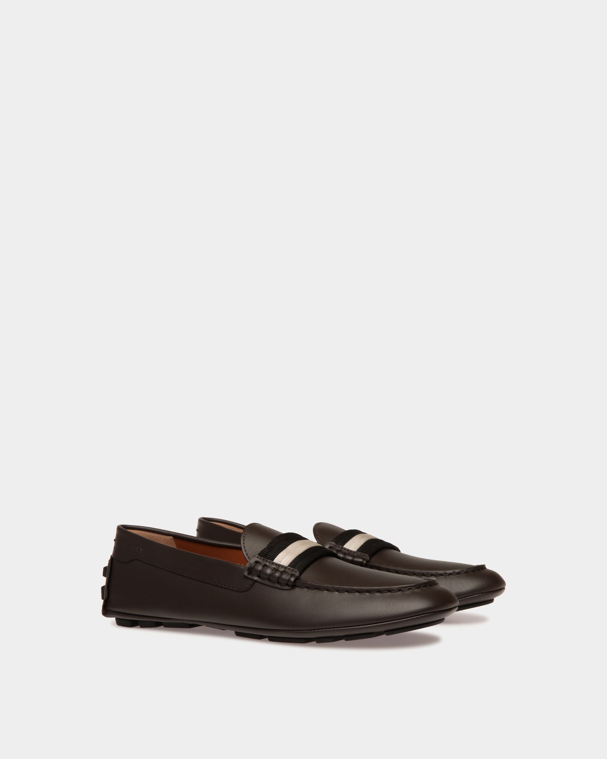 Kerbs Driver-Schuh Aus Leder In Ebenholzschwarz - Herren - Bally - 03