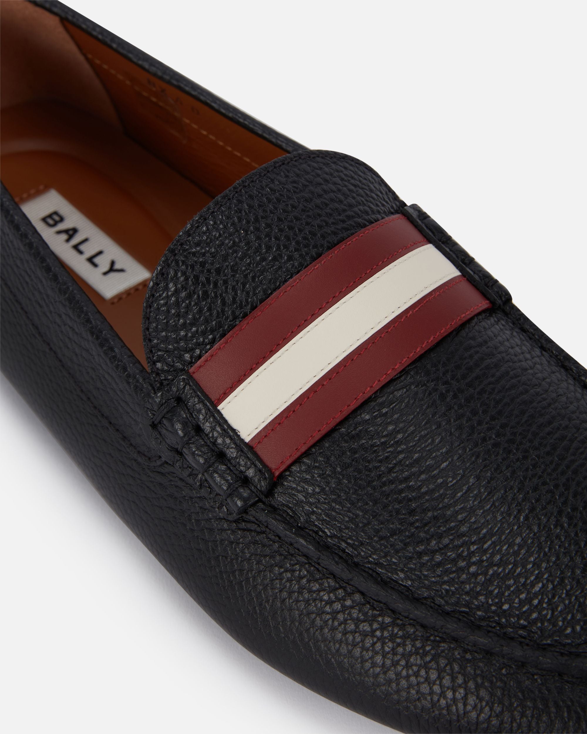 Kerbs Driver-Schuh Aus Genarbtem Leder In Schwarz - Herren - Bally - 05