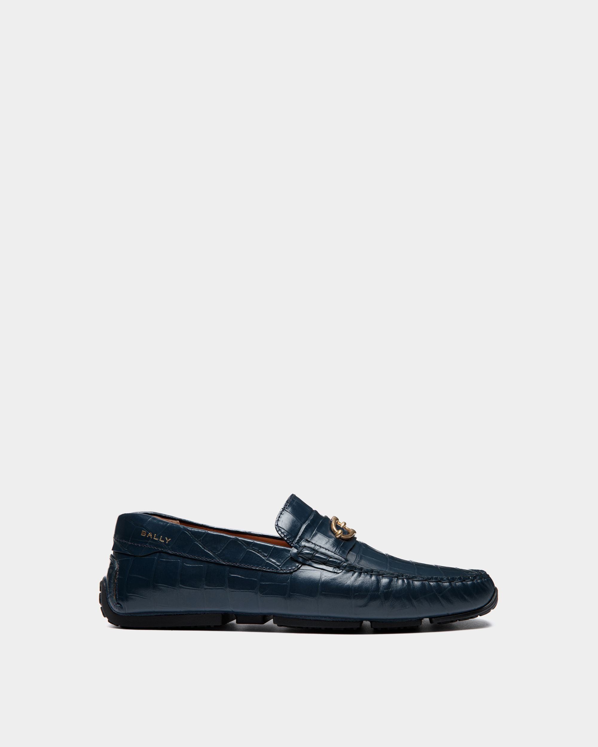 Pilot Drivers In Blue Leather - Herren - Bally - 01