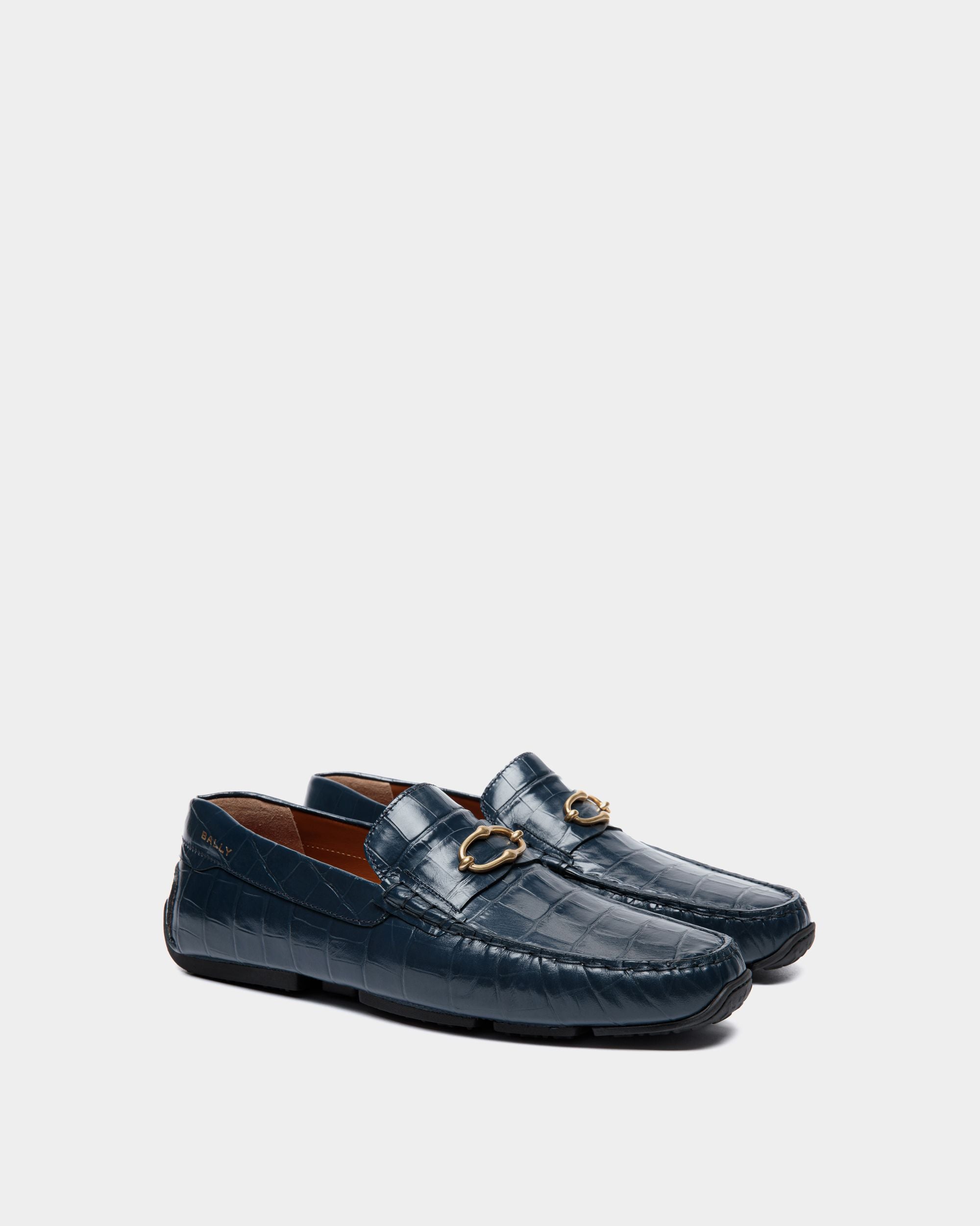 Pilot Drivers In Blue Leather - Herren - Bally - 02